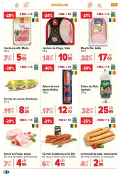 Noul catalog Carrefour – valabil de la 17.09.2025 | Pagină: 9 | Produse: Vitrină, Salam, Șuncă, Parizer