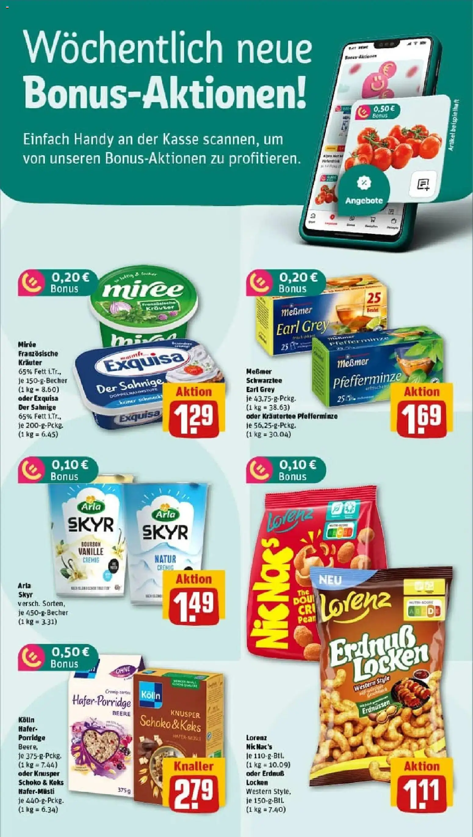 Rewe prospekt Berlin / Friedrichshain	 – gültig ab 02.02.2026 | Seite: 4 | Produkte: Messmer, Arla skyr, Exquisa, Bourbon
