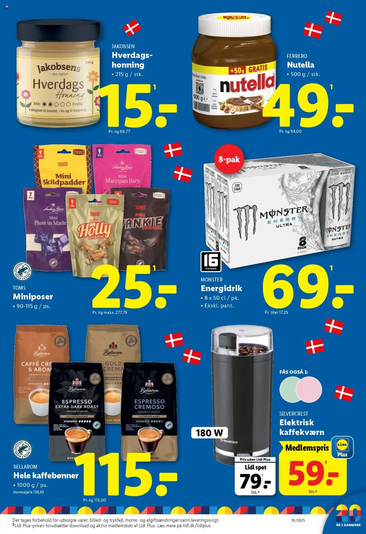 Lidl Tilbudsavis gyldig fra 24.08.2025 | Side: 9 | Produkter: Te, Honning, Nutella