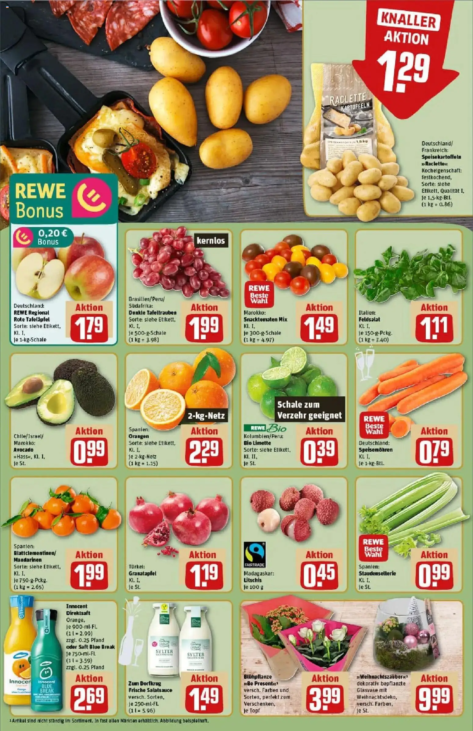 Rewe prospekt Quedlinburg	 – gültig ab 22.12.2025 | Seite: 12 | Produkte: Granatapfel, Dressing, Kartoffeln, Saft