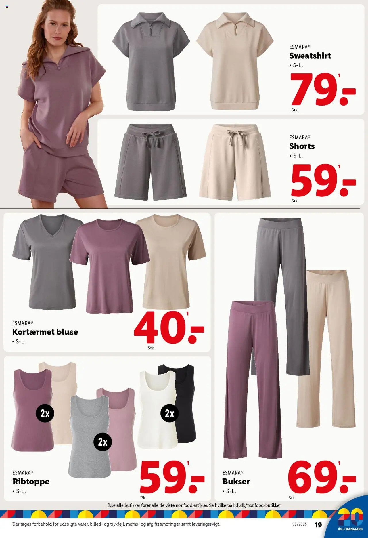 Lidl Tilbudsavis gyldig fra 03.08.2025 | Side: 19 | Produkter: Bukser, Shorts, Bluse