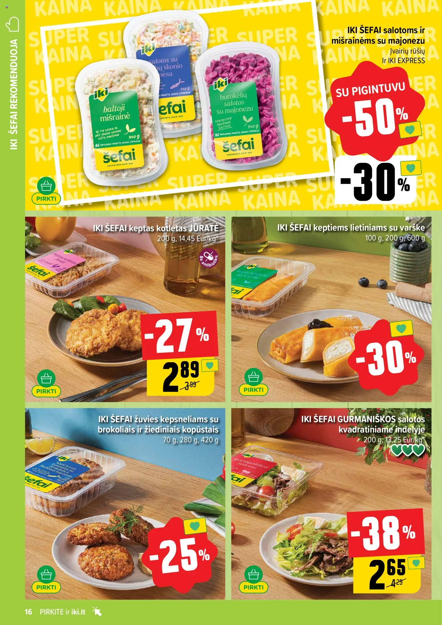 IKI akcijos nuo 23.02.2026 | Puslapis: 16 | Prekių: Salotos, Varškė