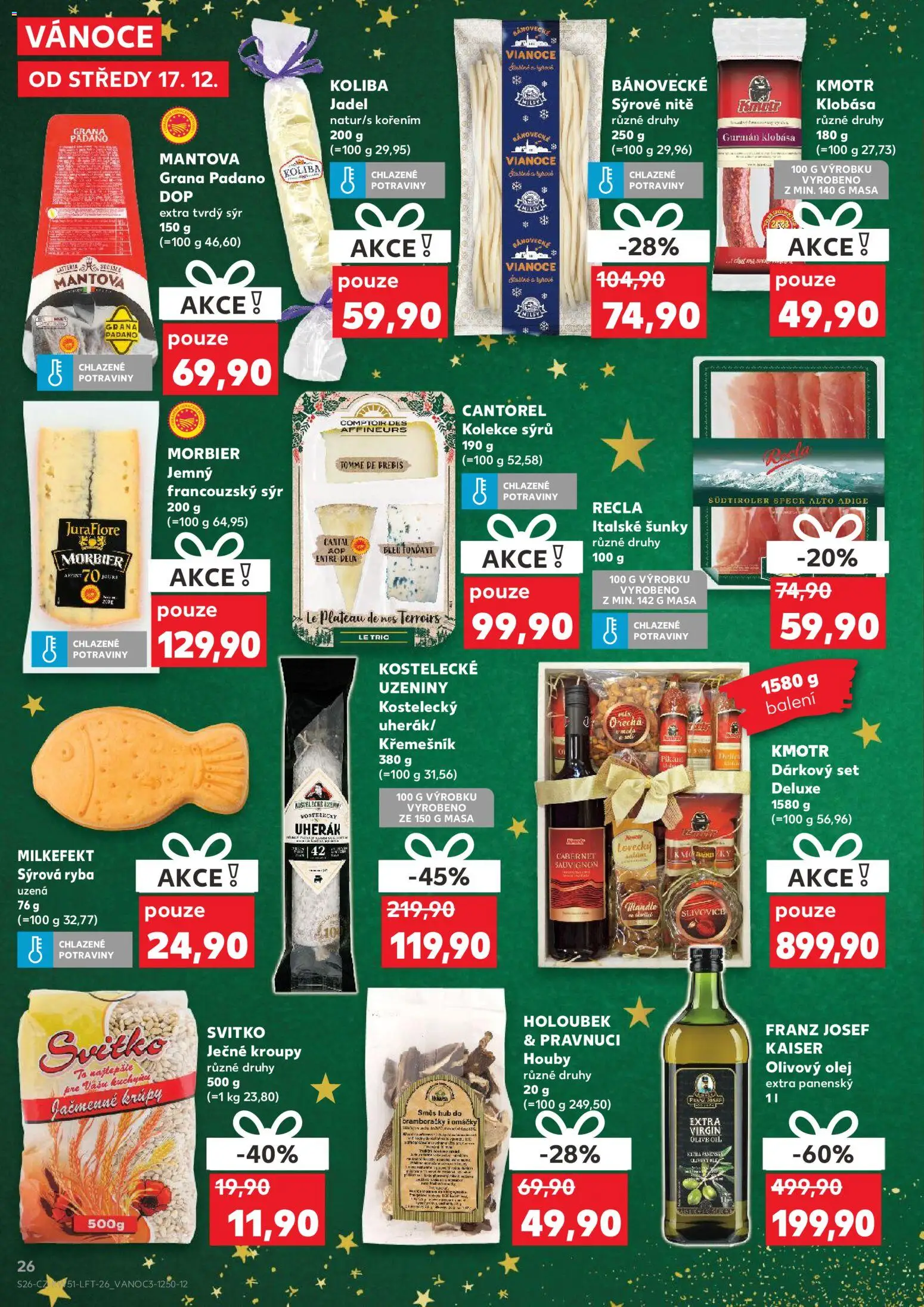 Kaufland leták - Brno od 17.12.2025 | Strana: 26 | Produkty: Olivový olej, Olej, Deluxe, Tvrdý sýr