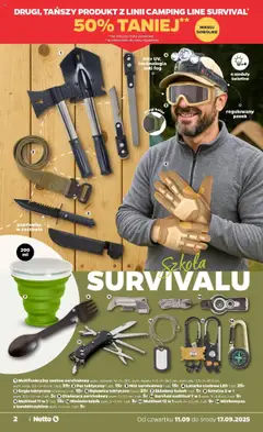 Netto gazetka - Non Food od 11.09.2025 | Strona: 2 | Produkty: Pasek, Multitool, Sztućce, Latarka czołowa
