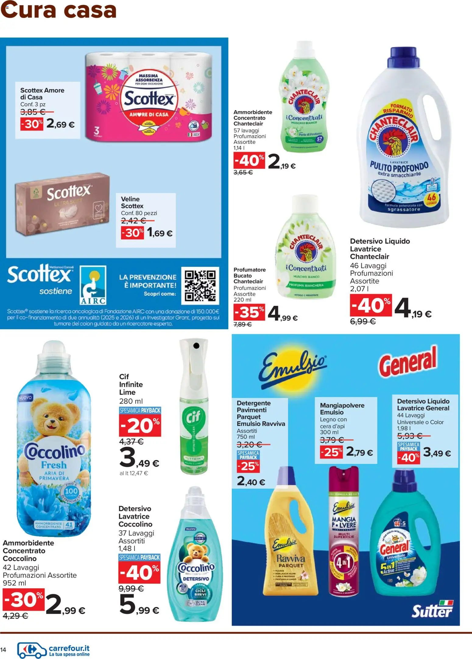 Volantino Carrefour del 27.12.2025 | Pagina: 14 | Prodotti: Ammorbidente, Detergente, Lime, Lavatrice