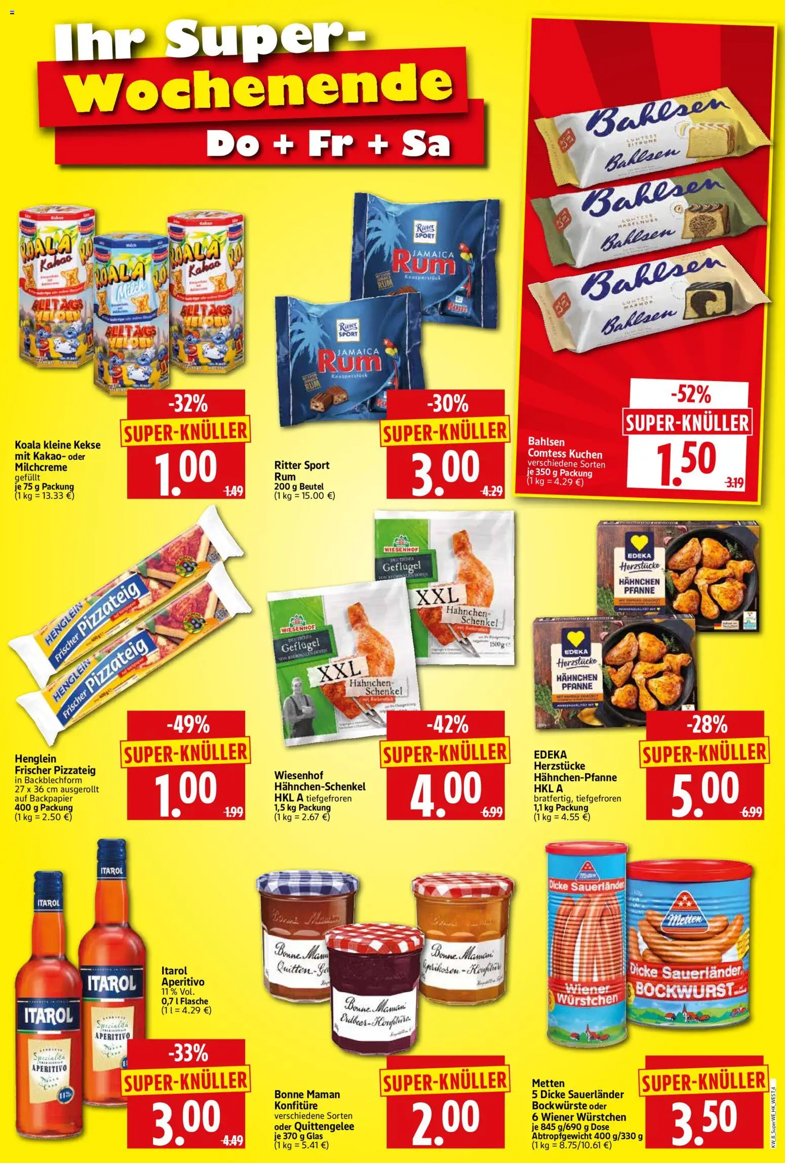 HERKULES - Sonderbeilage – gültig ab 19.02.2026 | Seite: 4 | Produkte: Wiener wurstchen, Hahnchenschenkel, Ritter sport, Kekse