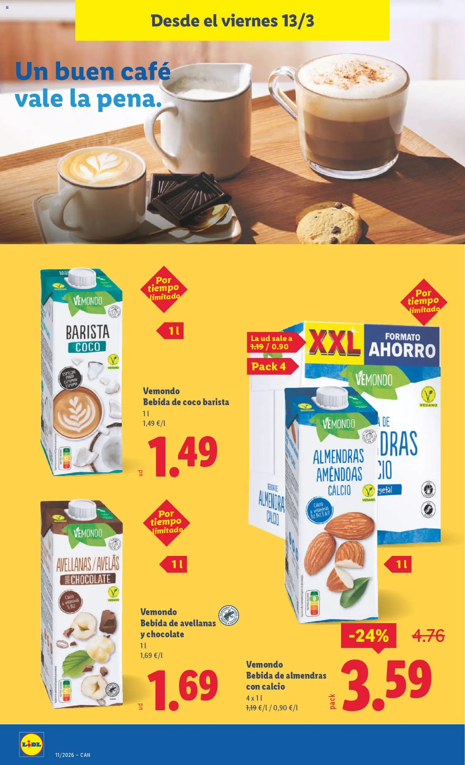 Lidl folleto │ válido desde el 09.03.2026 | Página: 34 | Productos: Chocolate, Τυρόπιτα, Bebida de almendras, Bebida de almendras con calcio
