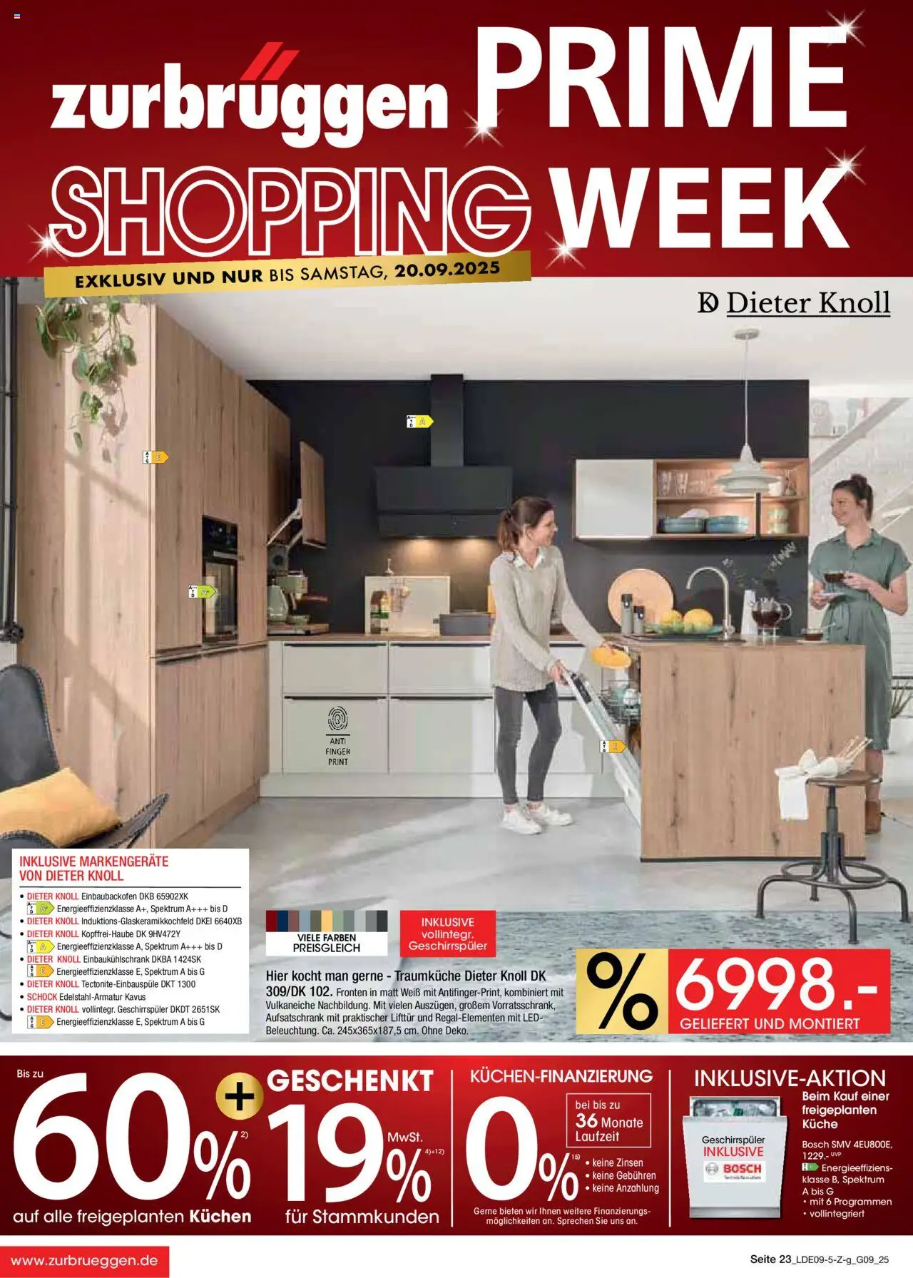 Zurbrüggen - Prime Shopping Week – gültig ab 14.09.2025 | Seite: 37 | Produkte: Bosch, Geschirrspüler, Küche, Kuchen