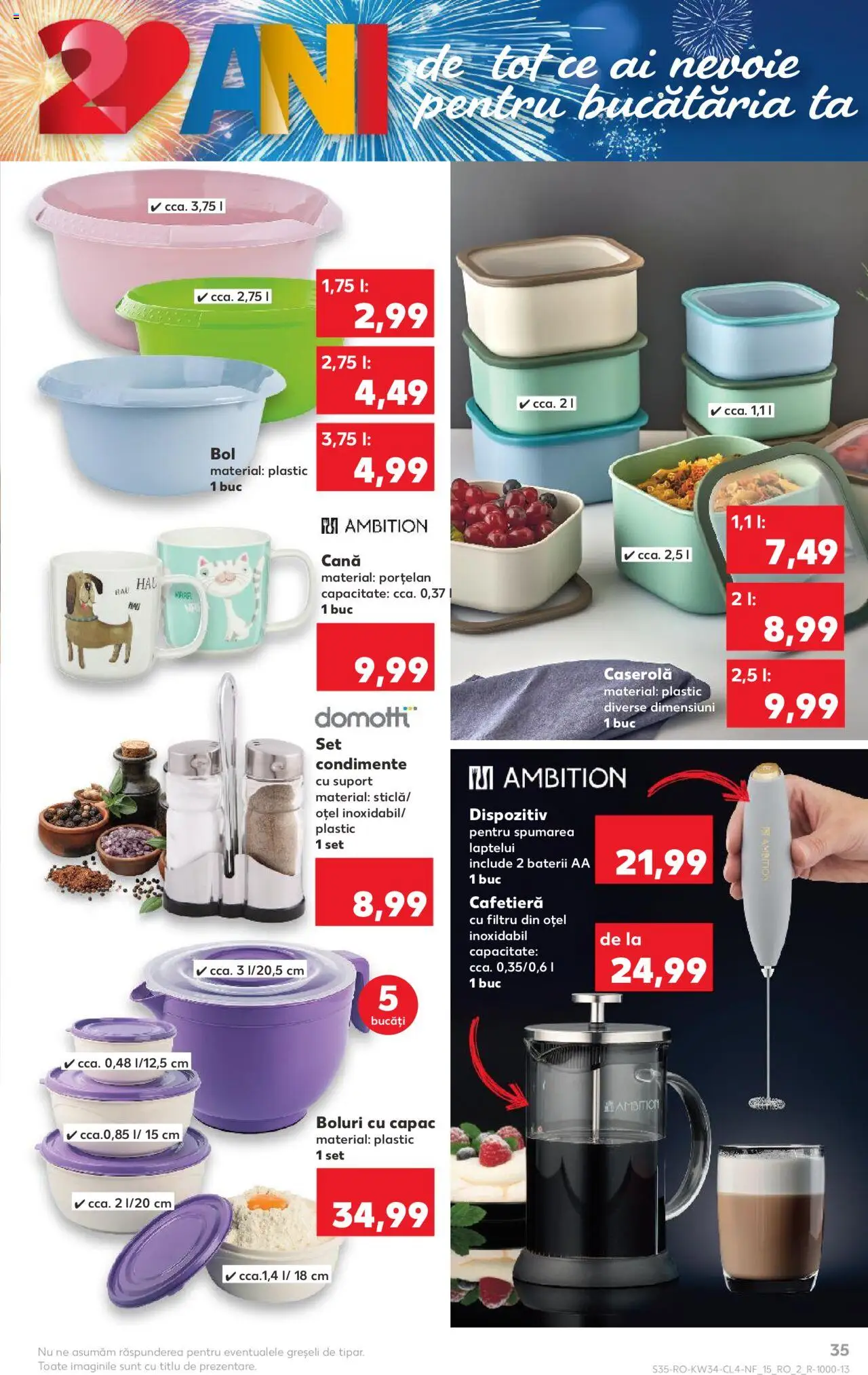 Catalog Kaufland - București – valabil de la 20.08.2025 | Pagină: 35 | Produse: Cafetieră, Bol, Baterii, Condimente