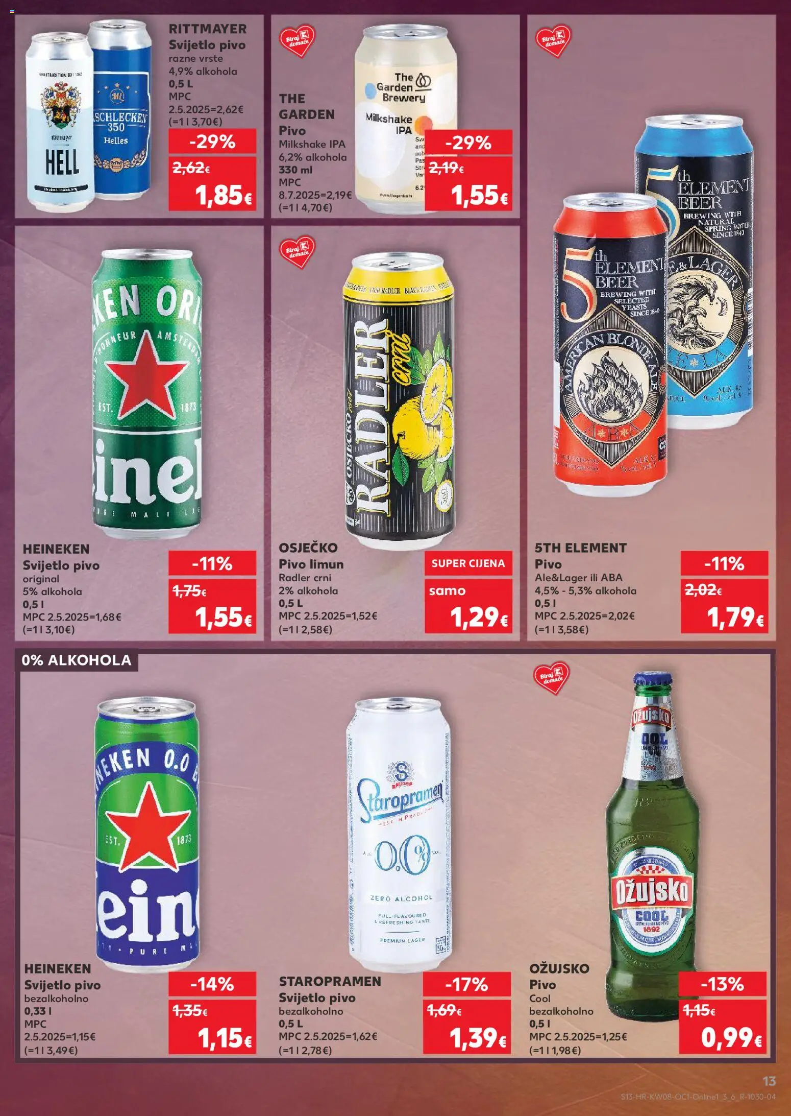 Kaufland katalog | vrijedi od 18.02.2026 | Stranica: 13 | Proizvodi: Radler, Staropramen, Pivo, Ožujsko