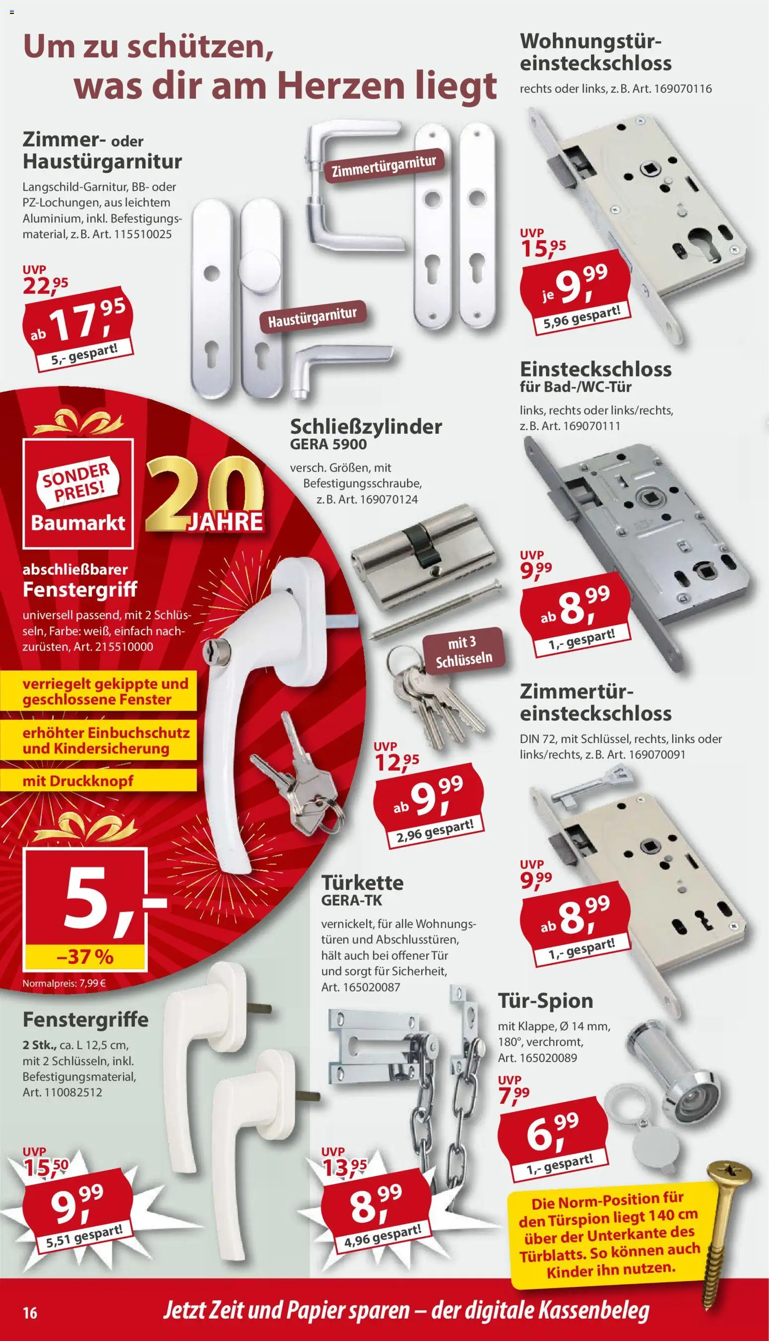 Sonderpreis Baumarkt Prospekt 	 – gültig ab 15.11.2025 | Seite: 16 | Produkte: Tür