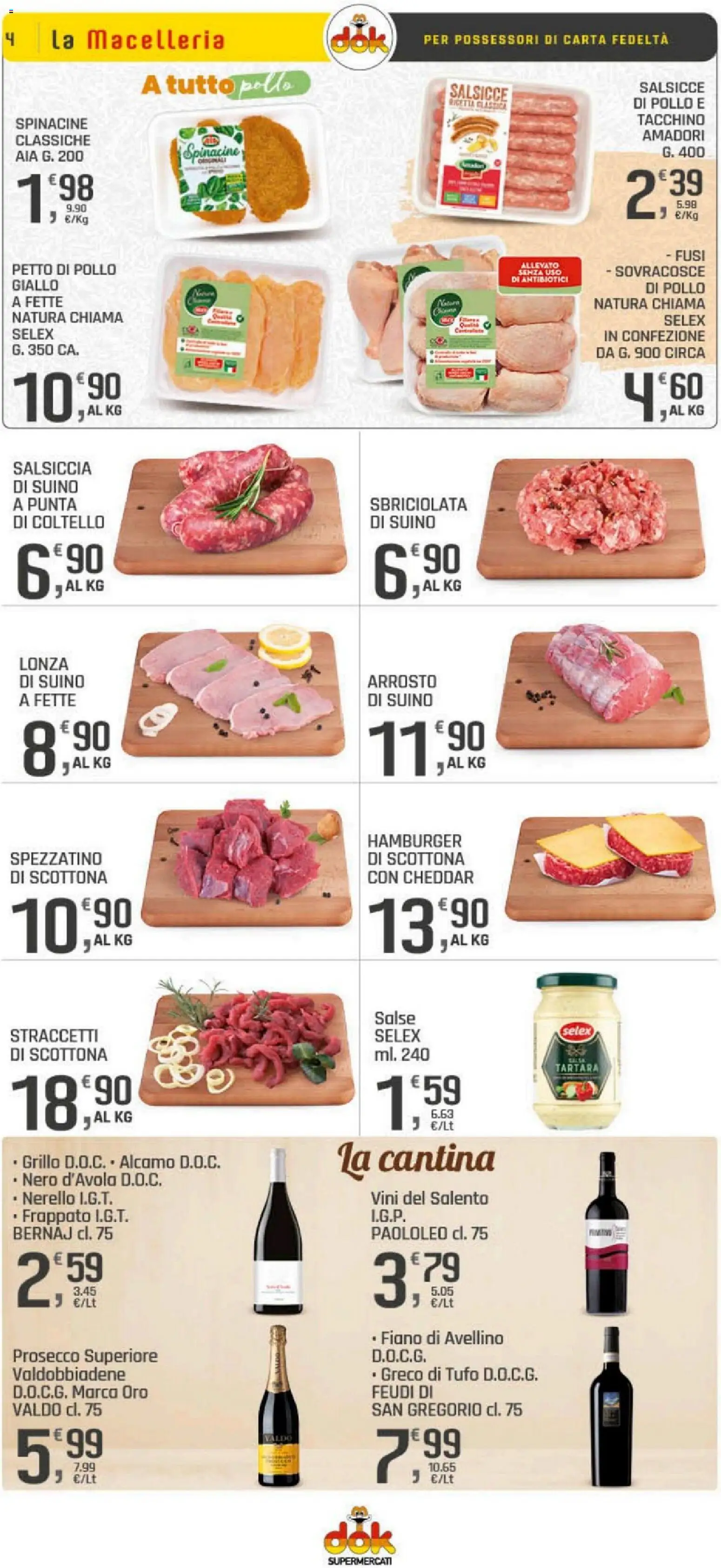 Volantino DOK del 20.04.2026 | Pagina: 4 | Prodotti: Petto di Pollo, Pollo, Suino, Tacchino