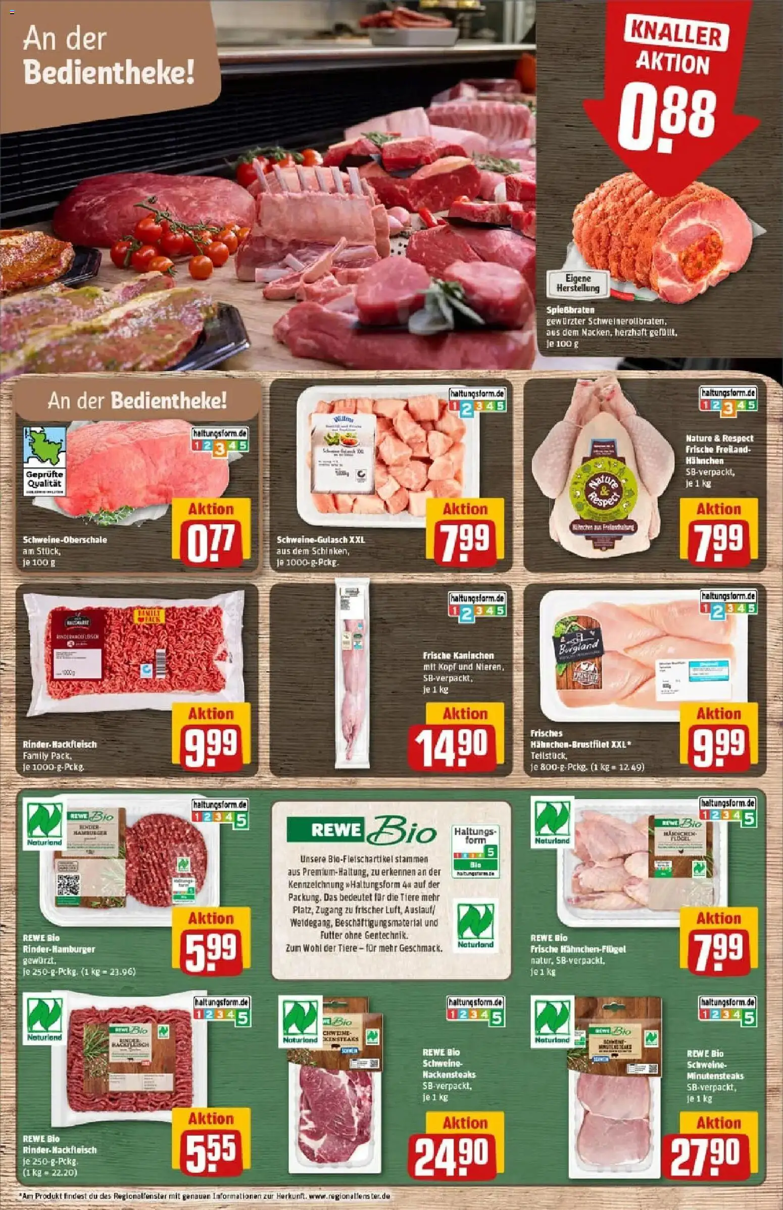 Rewe prospekt Hamburg/Tonndorf	 – gültig ab 26.01.2026 | Seite: 10 | Produkte: Nackensteaks, Hahnchen, Kaninchen, Burger