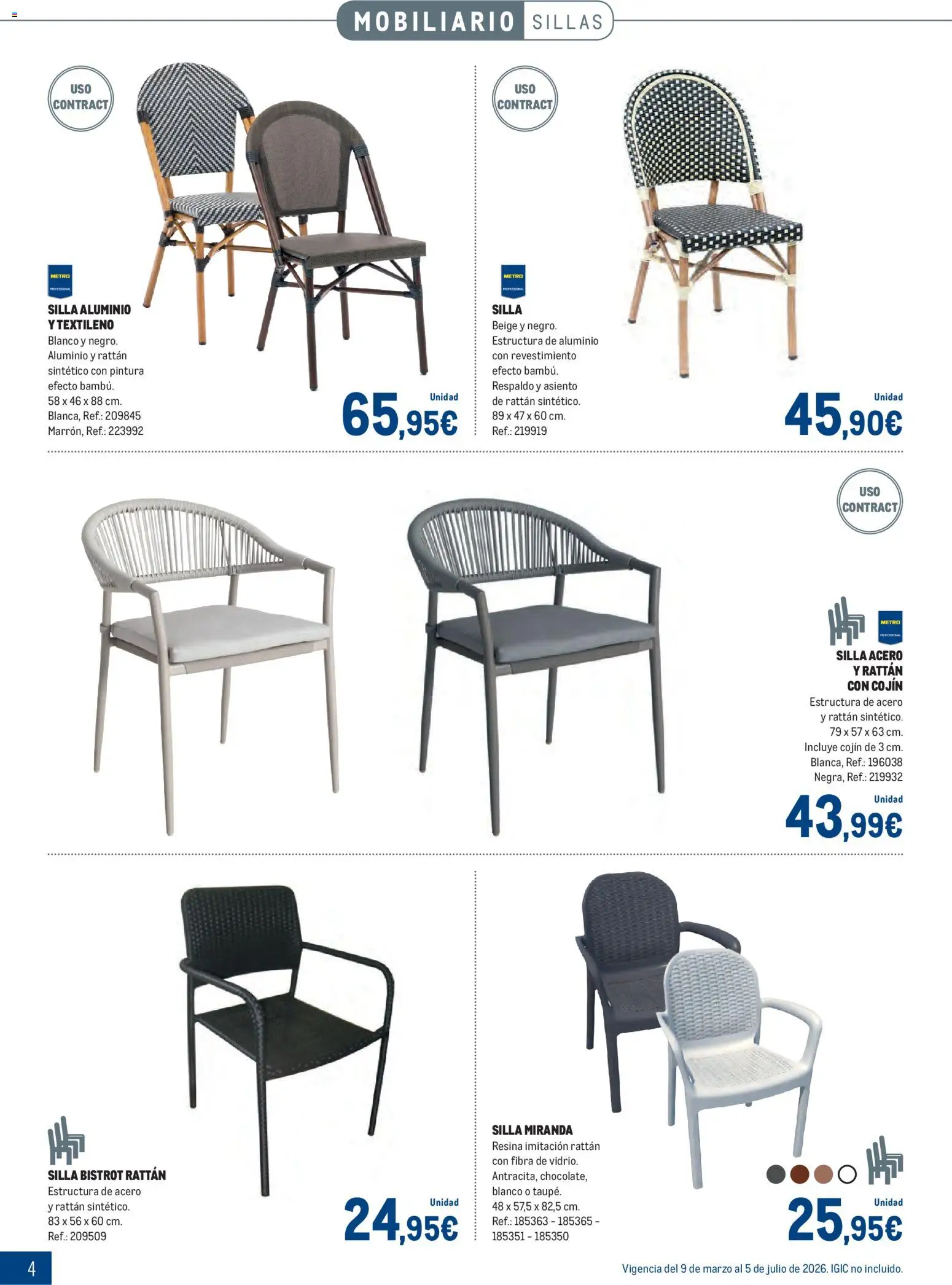 Makro - Especial Terrazas Canarias │ válido desde el 09.03.2026 | Página: 4 | Productos: Cojín, Silla