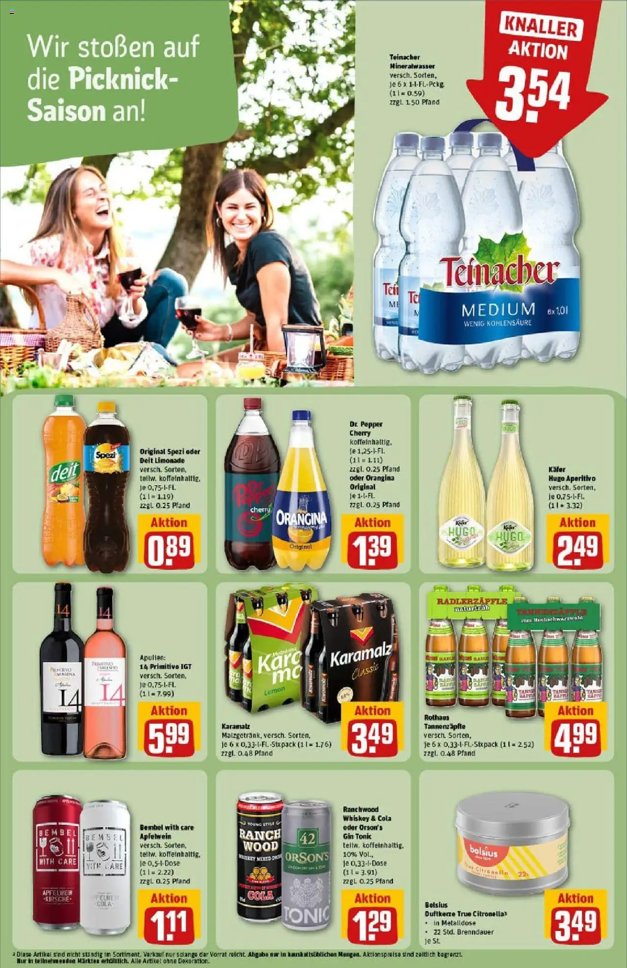 Rewe prospekt Heidenheim	 - gültig ab dem 22.06.2025 | Seite: 21 | Produkte: Cola, Mineralwasser, Hugo, Whiskey
