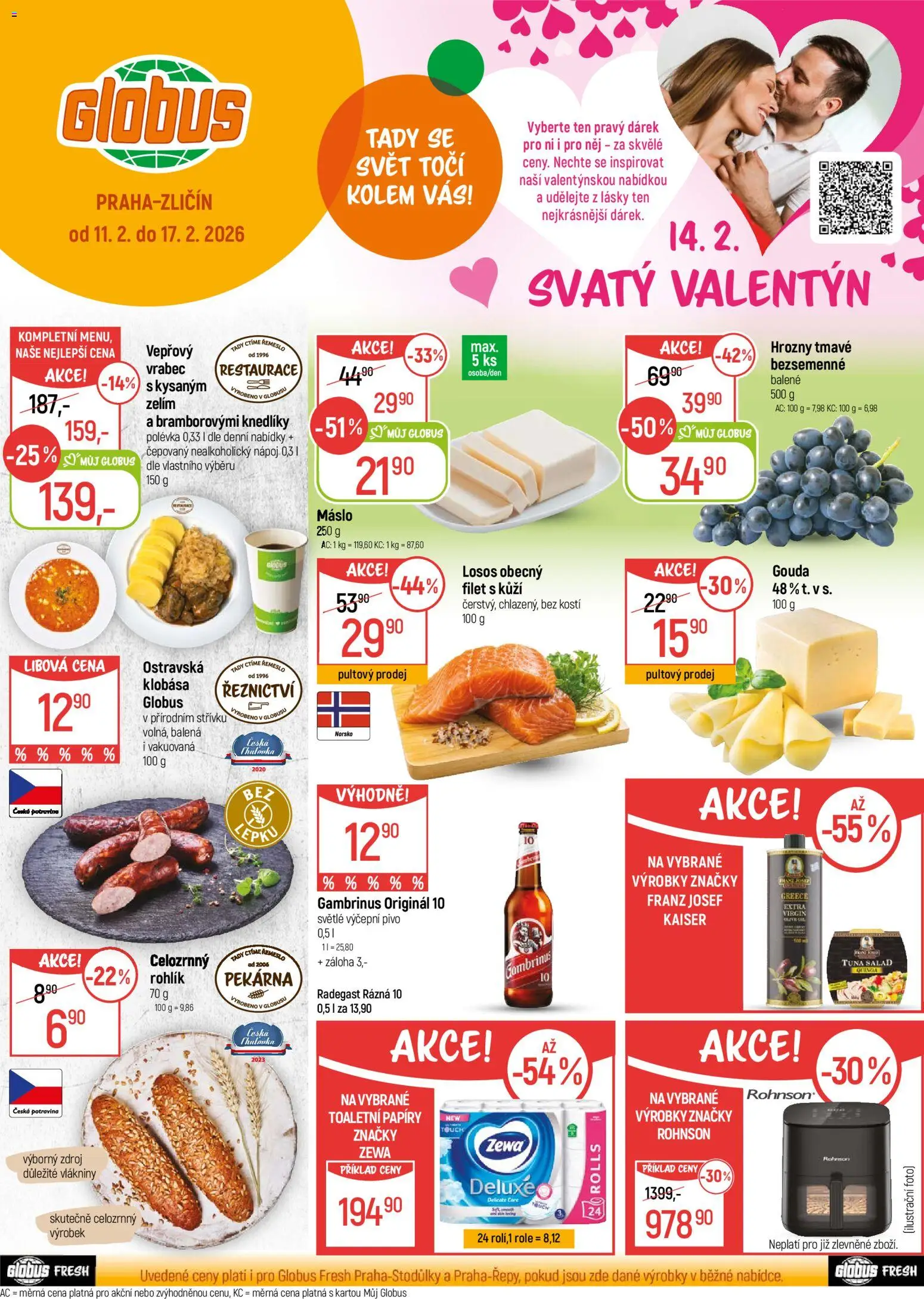 Globus leták - Praha Zličín od 11.02.2026 | Strana: 1