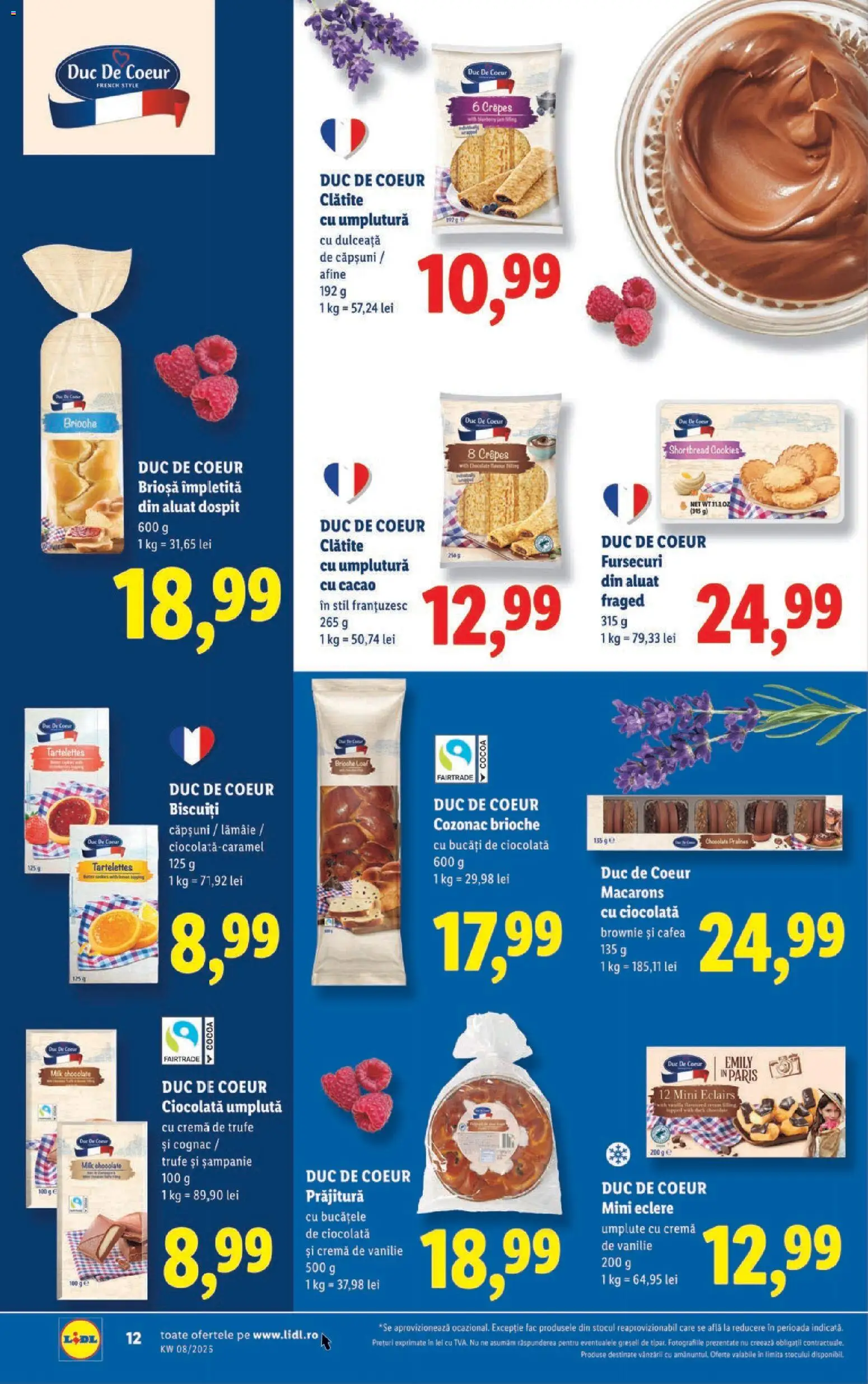 Noul catalog Lidl – valabil de la 16.02.2026 | Pagină: 12 | Produse: Delgeç, Aluat, Prăjitură, Cremă