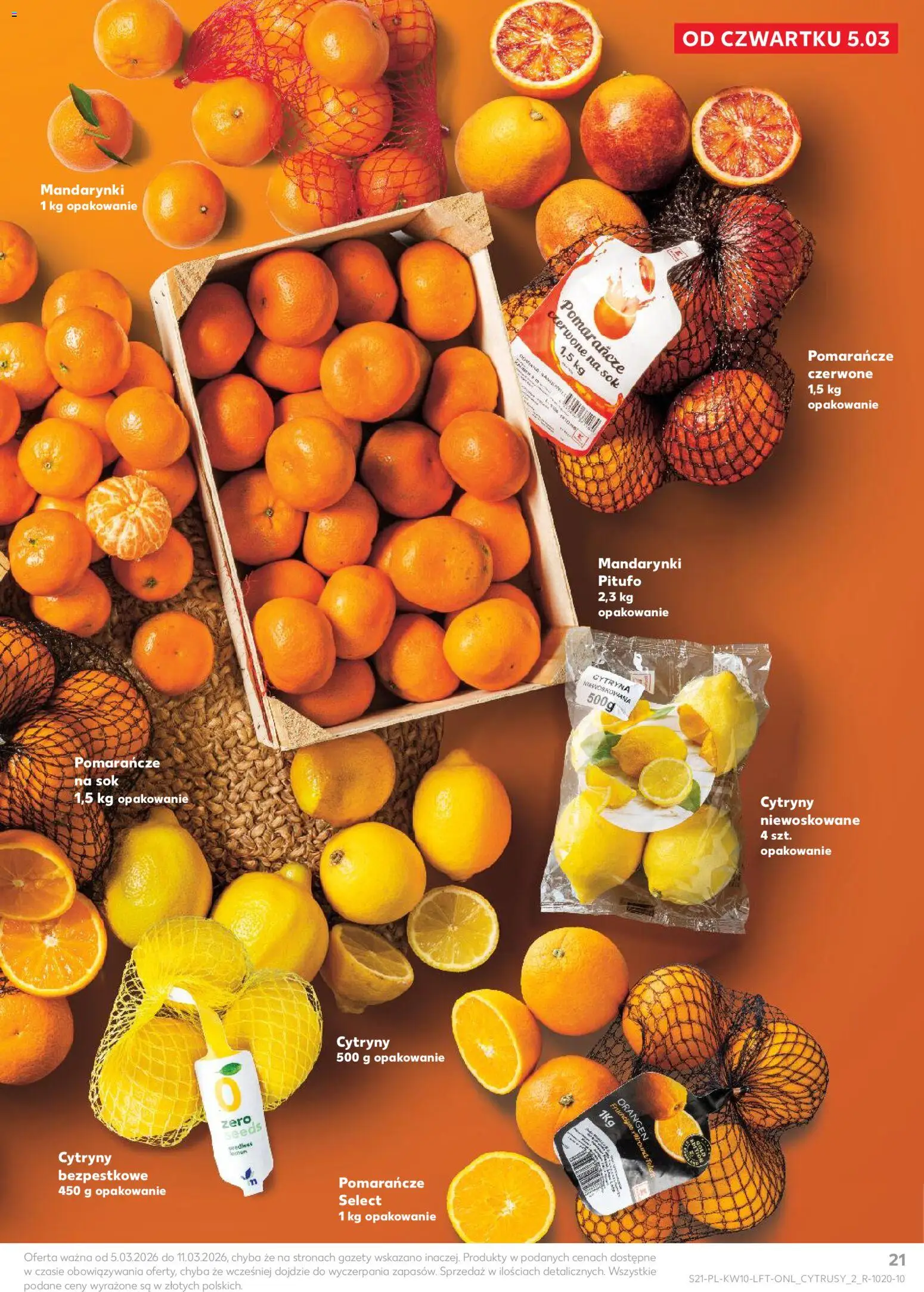 Kaufland gazetka od 05.03.2026 | Strona: 21 | Produkty: Kurczak, Mięso, Szynka wieprzowa, Flaki wołowe