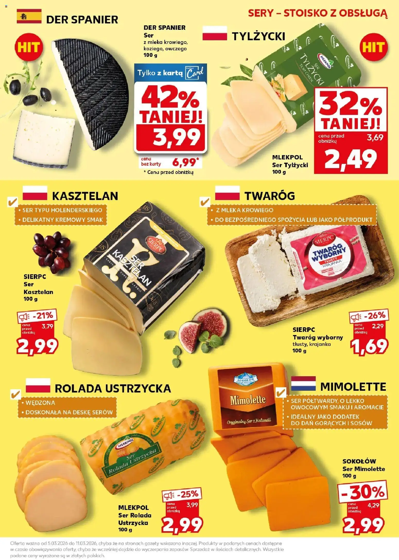 Kaufland gazetka - Mocny start od 09.03.2026 | Strona: 17 | Produkty: Karta, Rolada, Sery, Twaróg