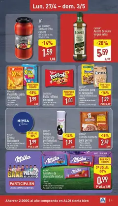 Vista previa Aldi folleto Península válido desde el 27.04.2026 | Página: 9 | Productos: Chocolate, Cereales, Bolsa, Φρυγανιές σικάλεως