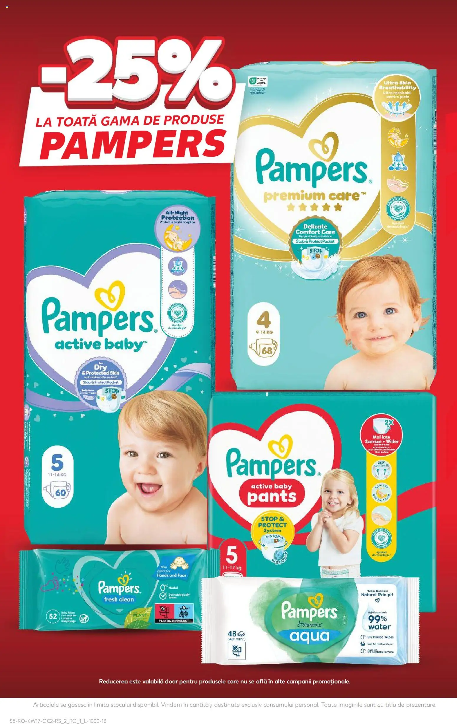 Kaufland RO akciós ujság - amely érvényes a következő dátumtól: 22.04.2026 | Oldal: 8 | Termékek: Pampers