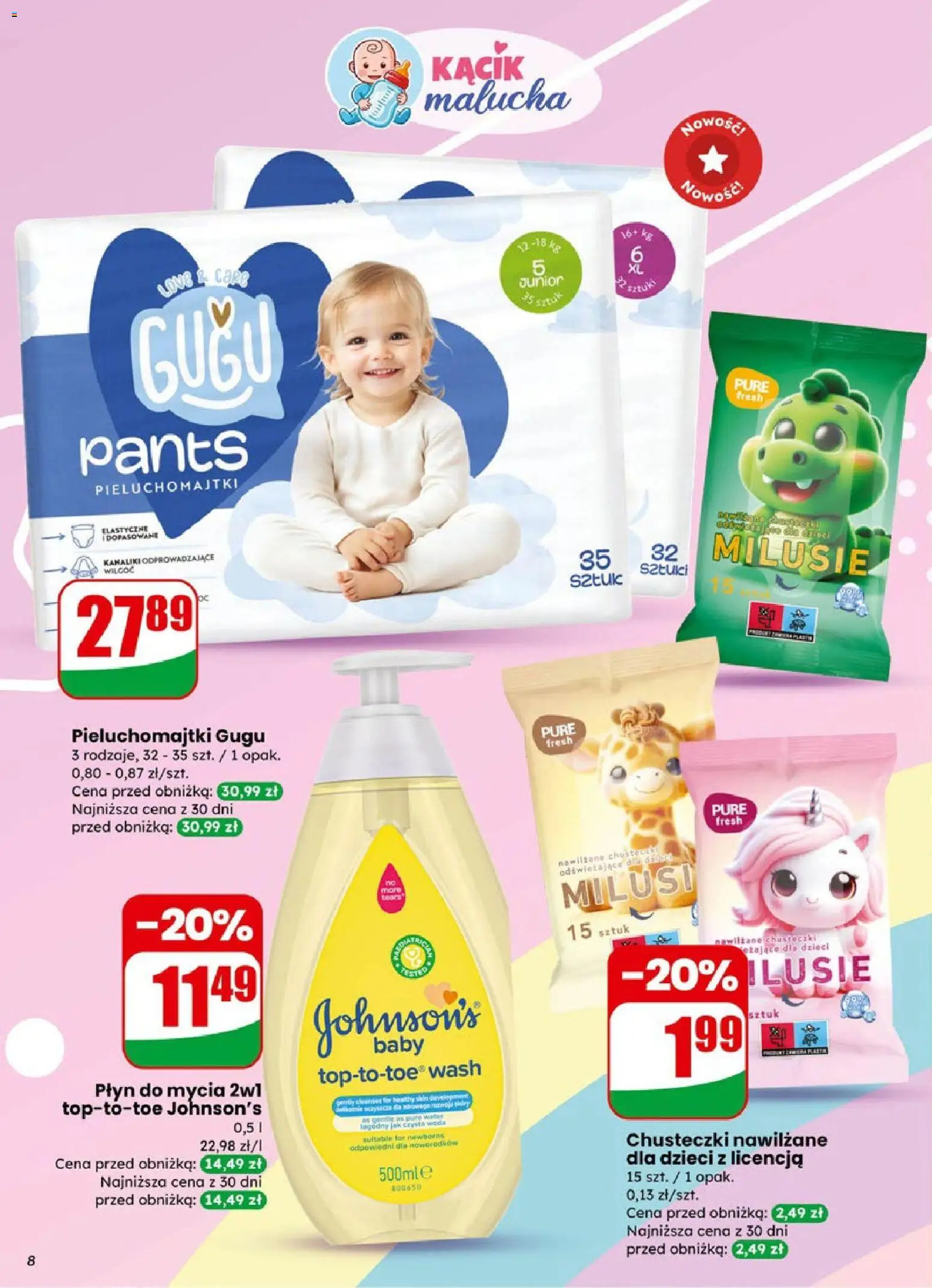 Dino Gazetka od 28.01.2026 | Strona: 8 | Produkty: Pieluchomajtki