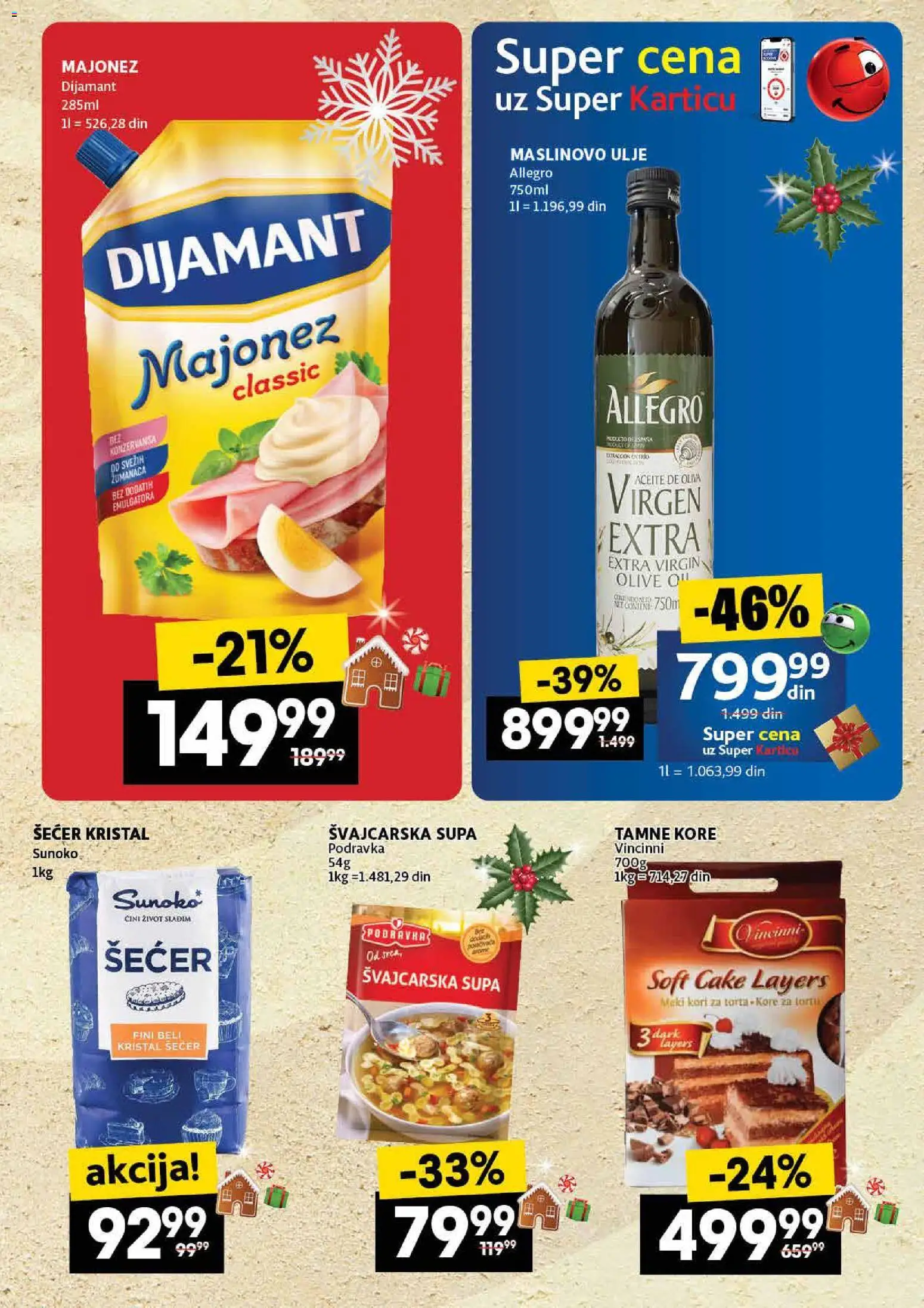 Idea katalog - važi od 25.12.2025 | Strana: 19 | Proizvode: Šećer kristal, Šećer, Ulje, Maslinovo ulje