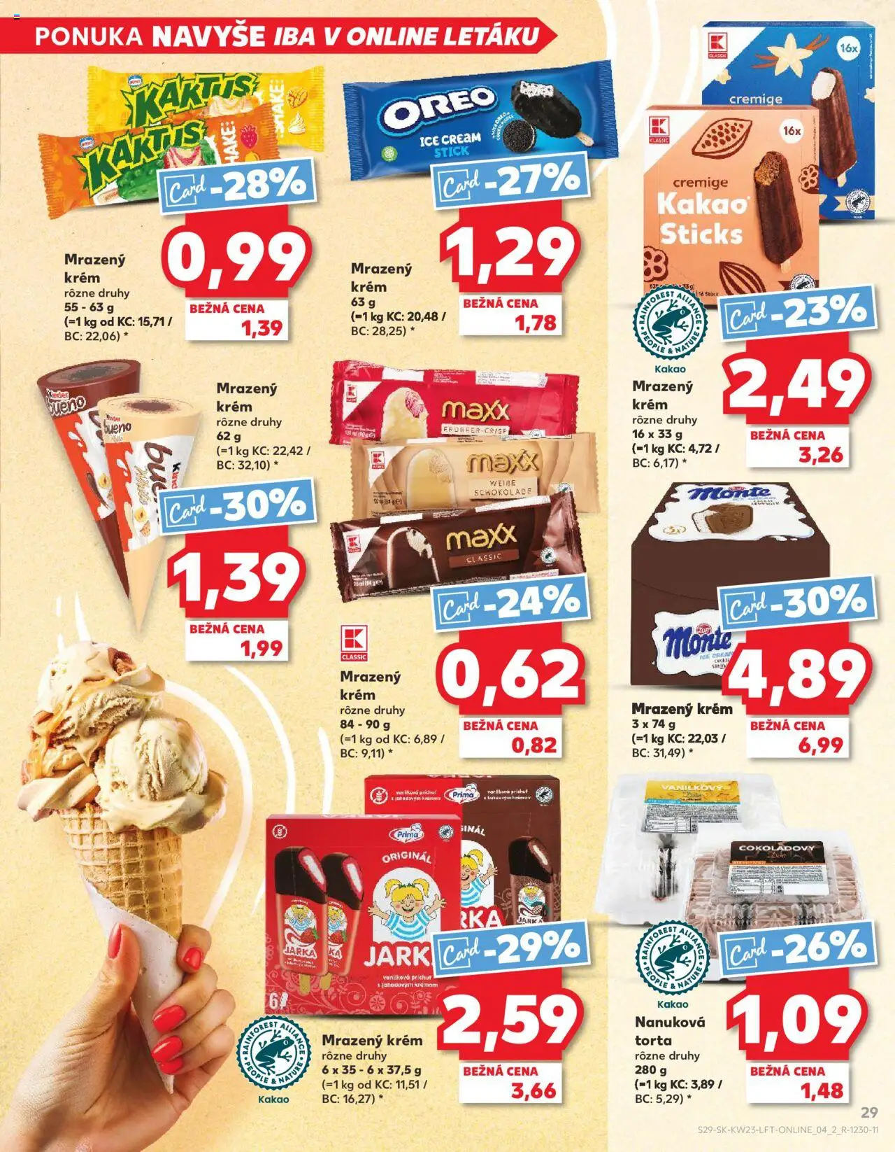 Kaufland Liptovský Mikuláš │ platný od 05.06.2025 | Strana: 29 | Produkty: Kinder, Kinder Bueno, Torta, Kakao