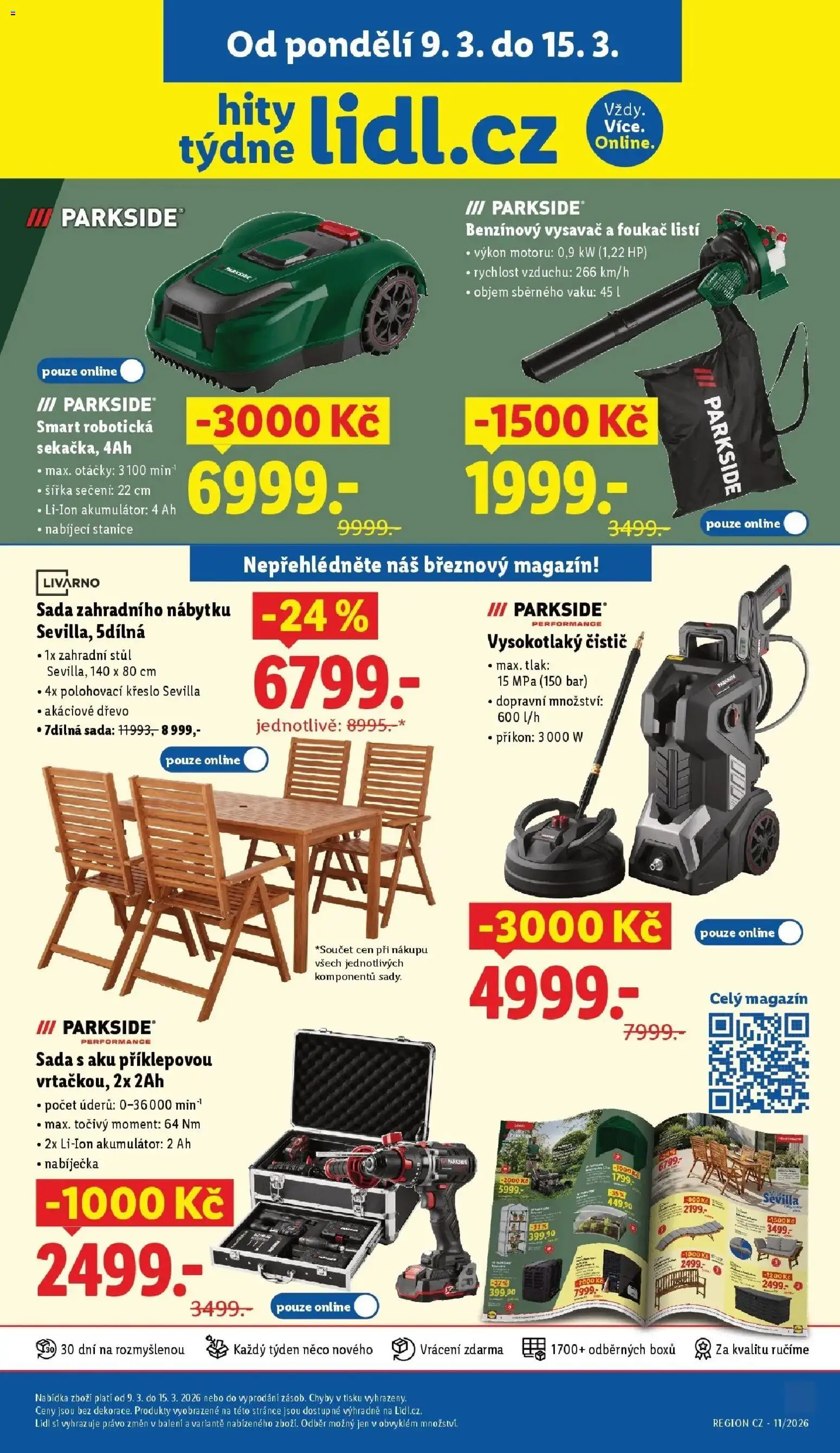 Lidl aktuální leták od 09.03.2026 | Strana: 41 | Produkty: Parkside, Křeslo, Stůl, Vysokotlaký čistič
