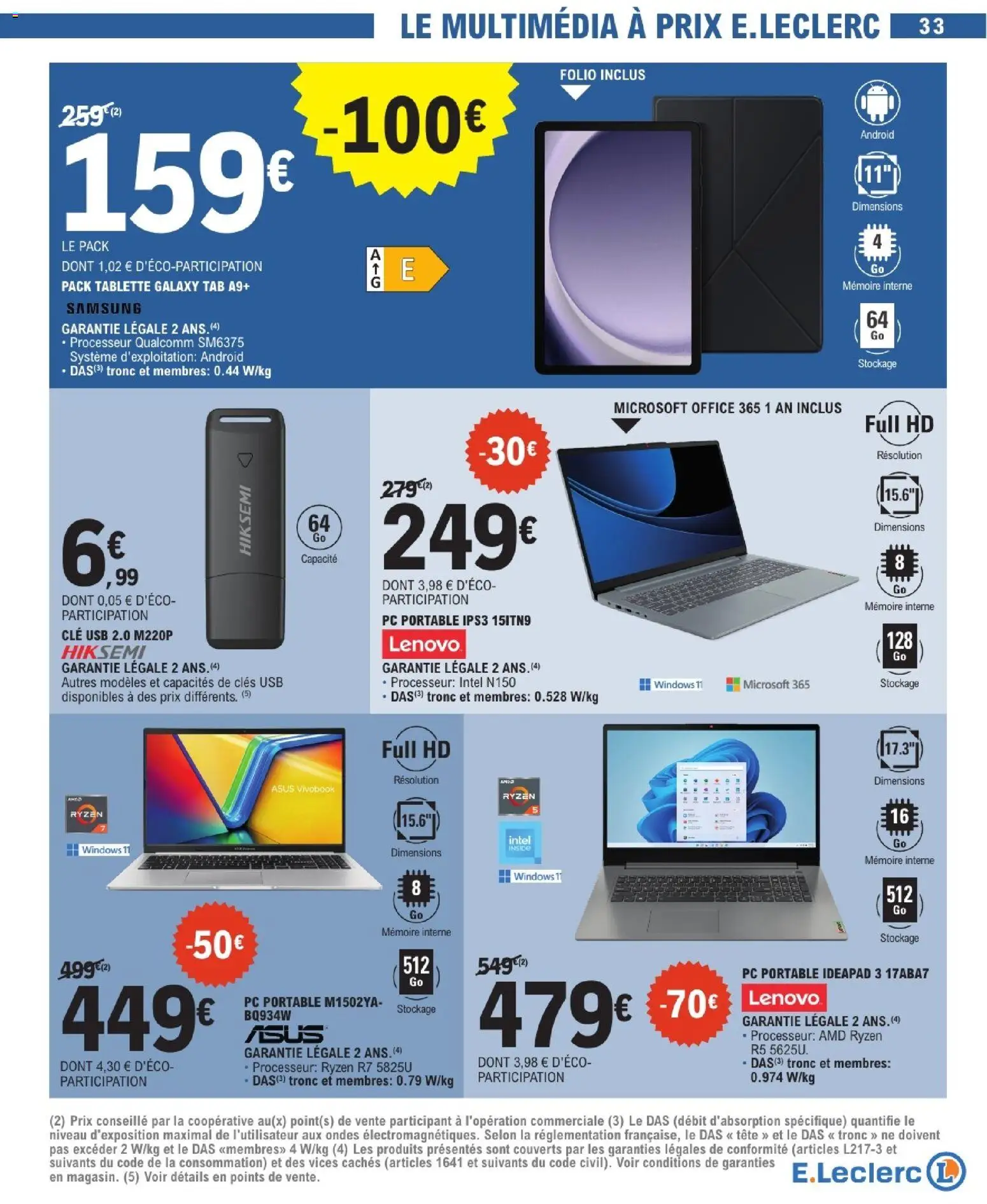 {H1} | Page: 33 | Produits: Tablette, PC, USB, Clé