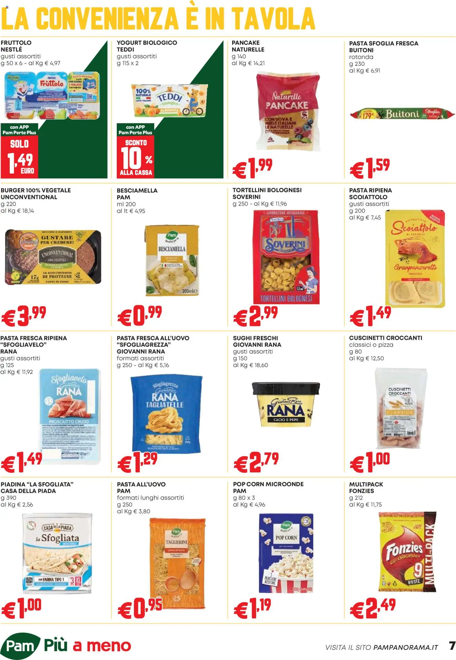Volantino PAM del 15.01.2026 | Pagina: 7 | Prodotti: Microonde, Tagliatelle, Miele, Pop corn