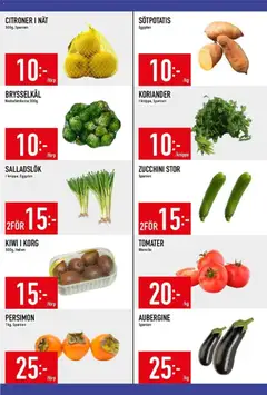 Matdax - erbjudanden - Förhandsvisning av reklamblad från butik Matdax aktuell från 03.11.2025 | Sida: 12 | Produkter: Sötpotatis, Kiwi, Aubergine, Koriander