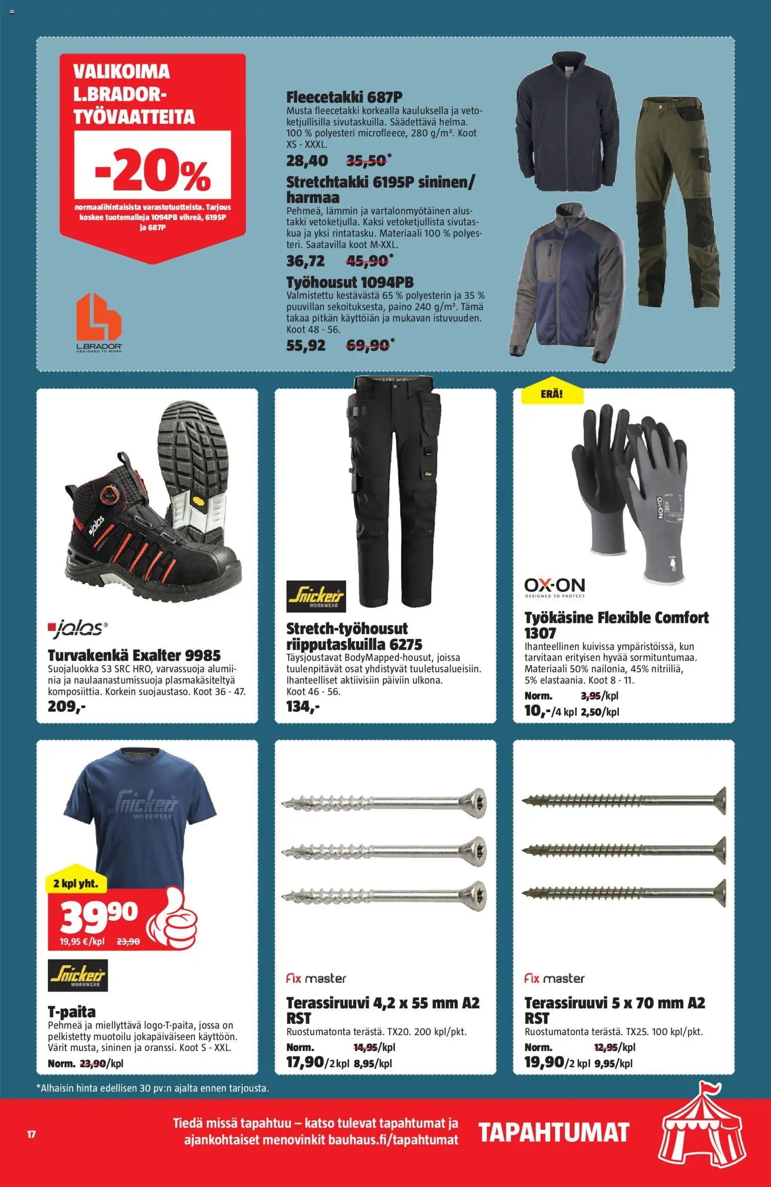 Bauhaus tarjoukset – voimassa 31.03.2026 alkaen | Sivu: 17 | Tuotteet: Takki