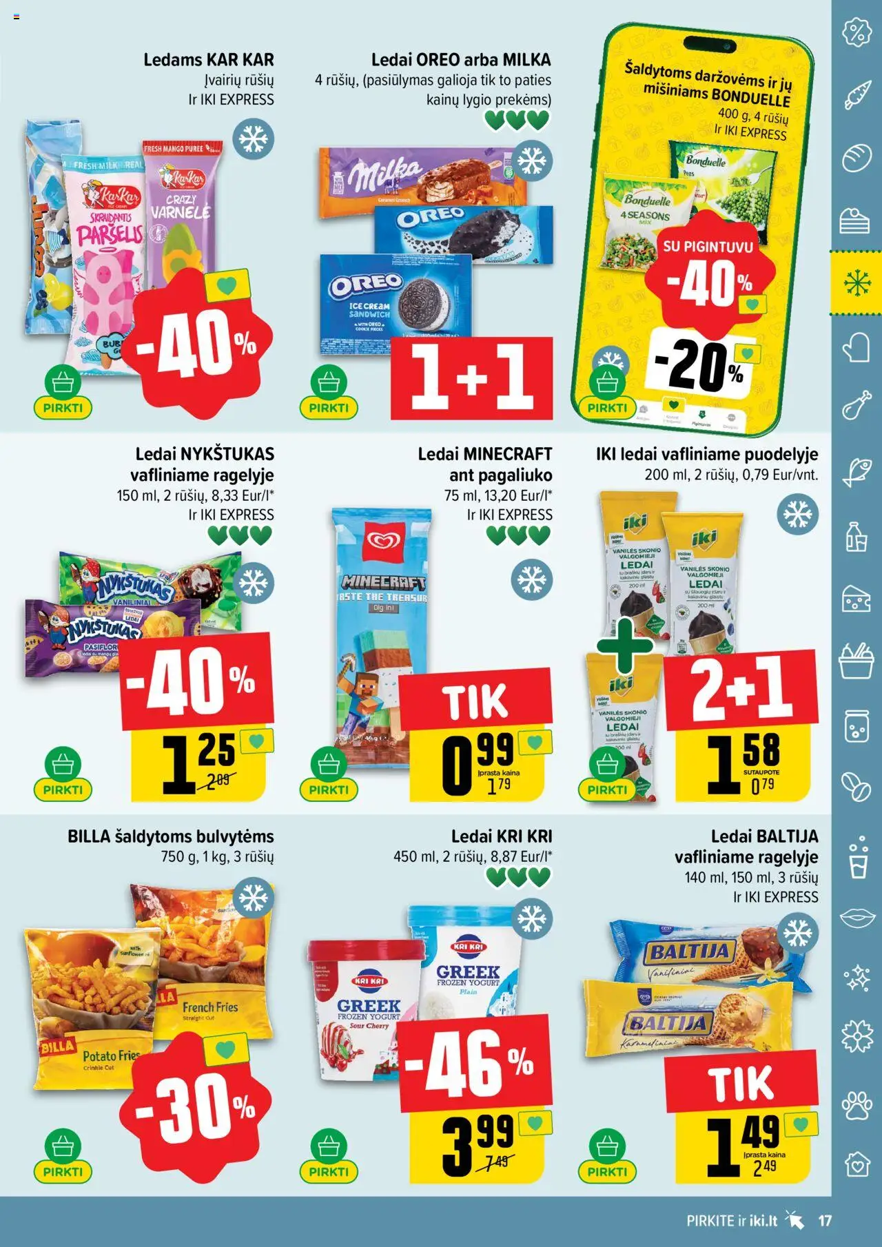 IKI - Leidinys│galioja nuo 11.08.2025 | Puslapis: 17 | Prekių: Ledai, Valgomieji ledai