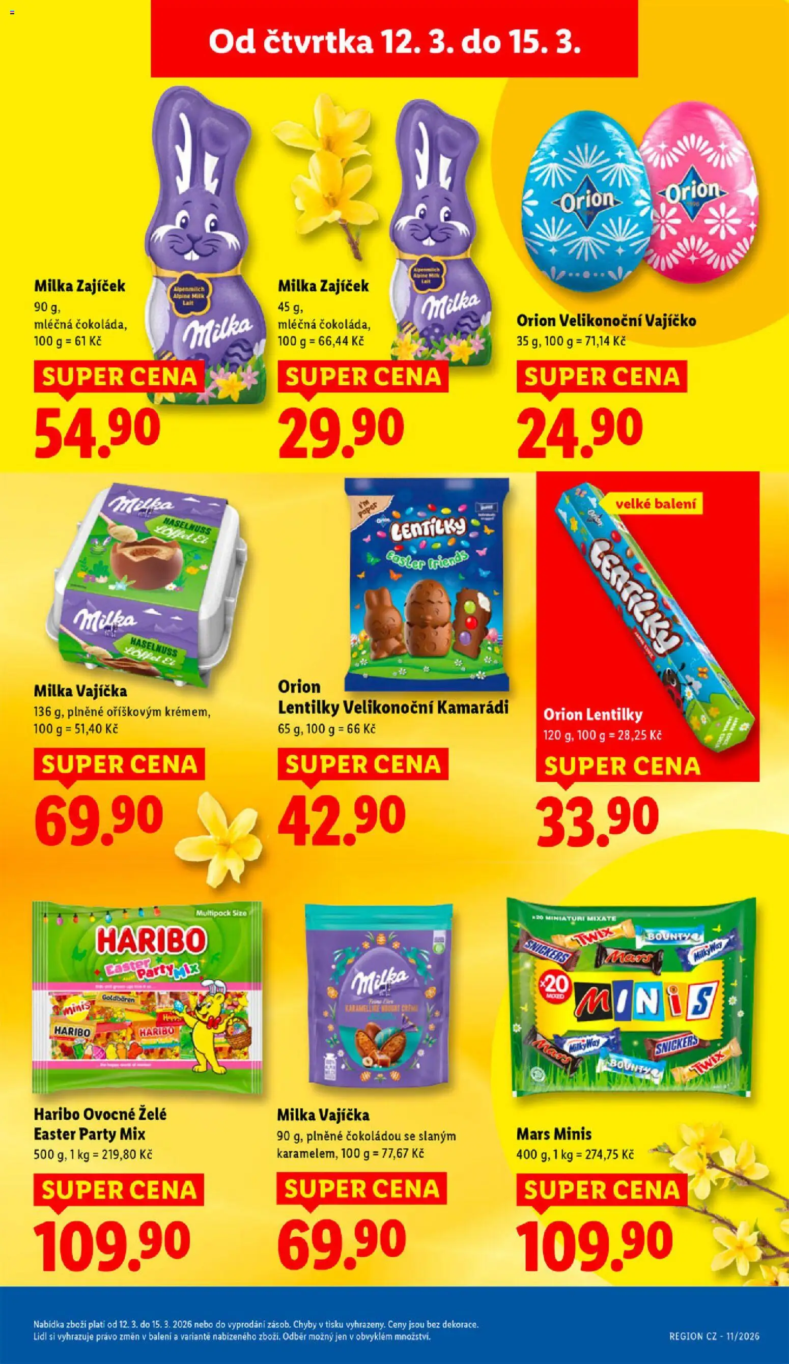 Lidl leták od 12.03.2026 | Strana: 25 | Produkty: Čokoláda, Milka, Haribo, Party mix