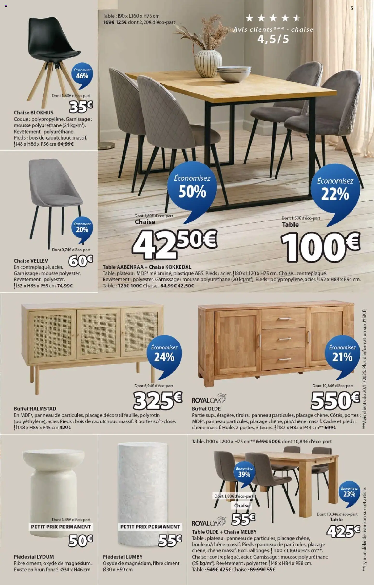 {H1} | Page: 5 | Produits: Plateau, Table, Portes, Cadre