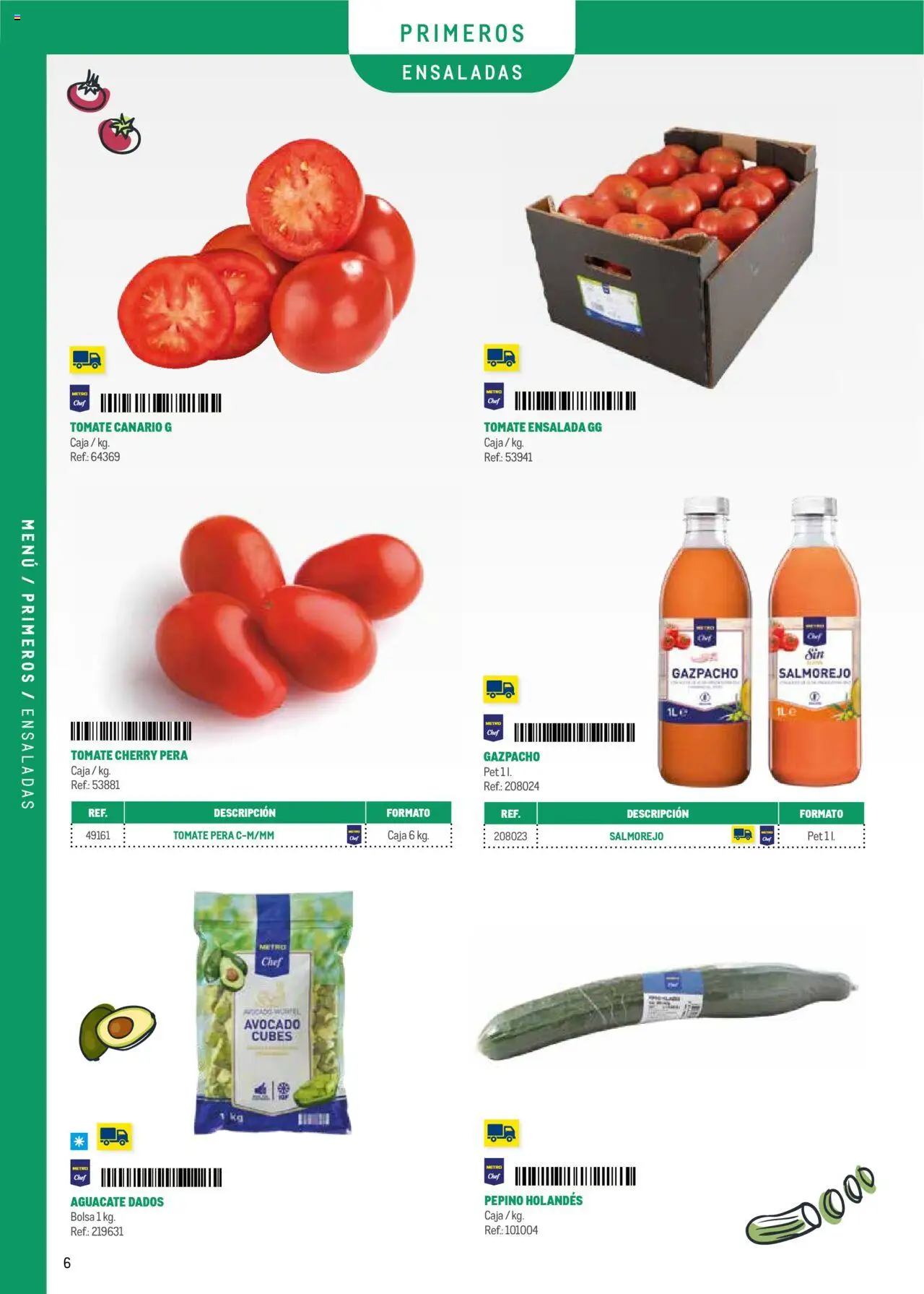 Makro -  Menú y Barra Canarias │ válido desde el 08.09.2025 | Página: 6 | Productos: Στιγμιαίος καφές, Ensalada, Gazpacho, Caja