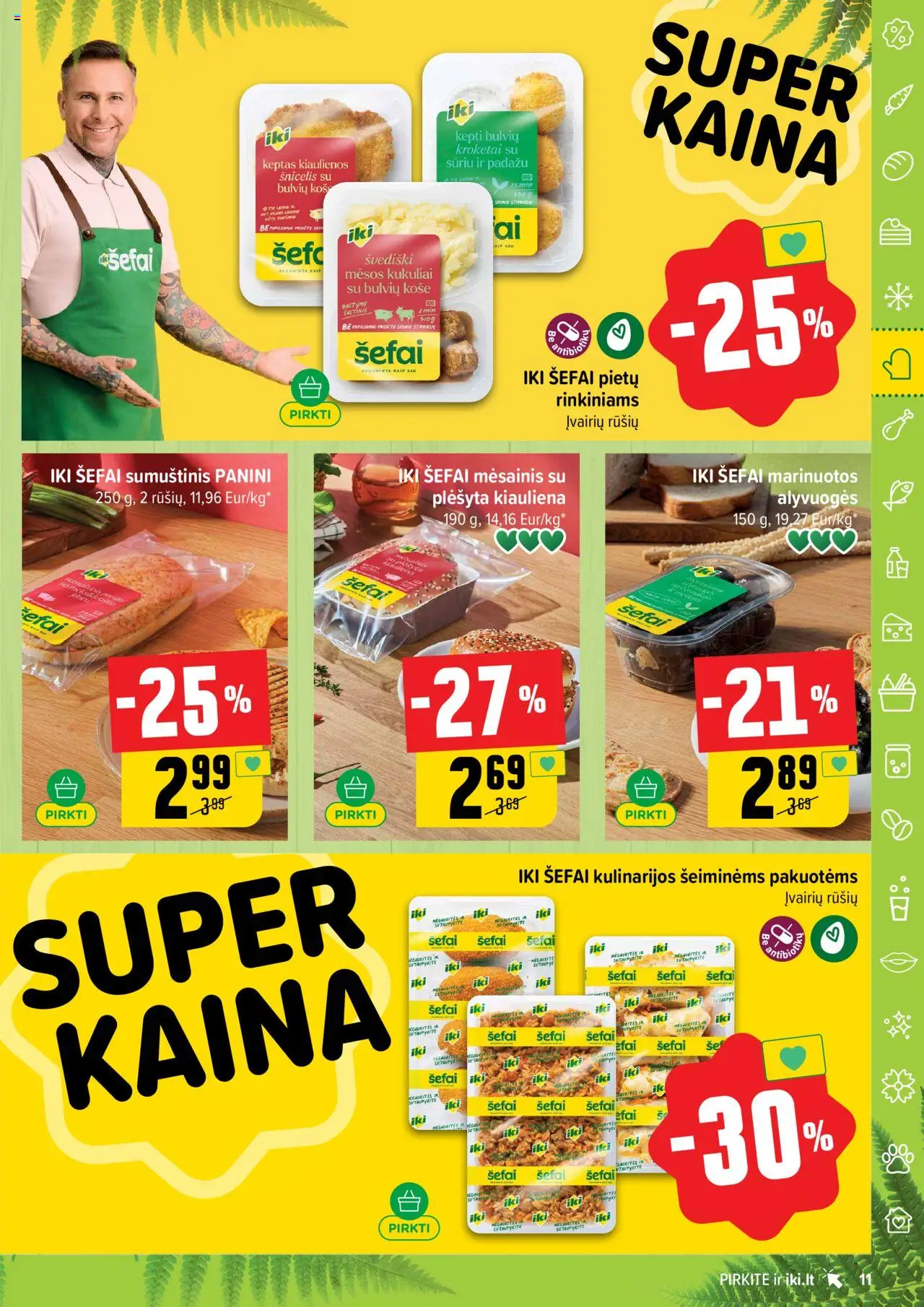 IKI leidinys│galioja nuo 16.06.2025 | Puslapis: 11 | Prekių: Košė, Kiaulienos, Sumuštinis, Kiauliena