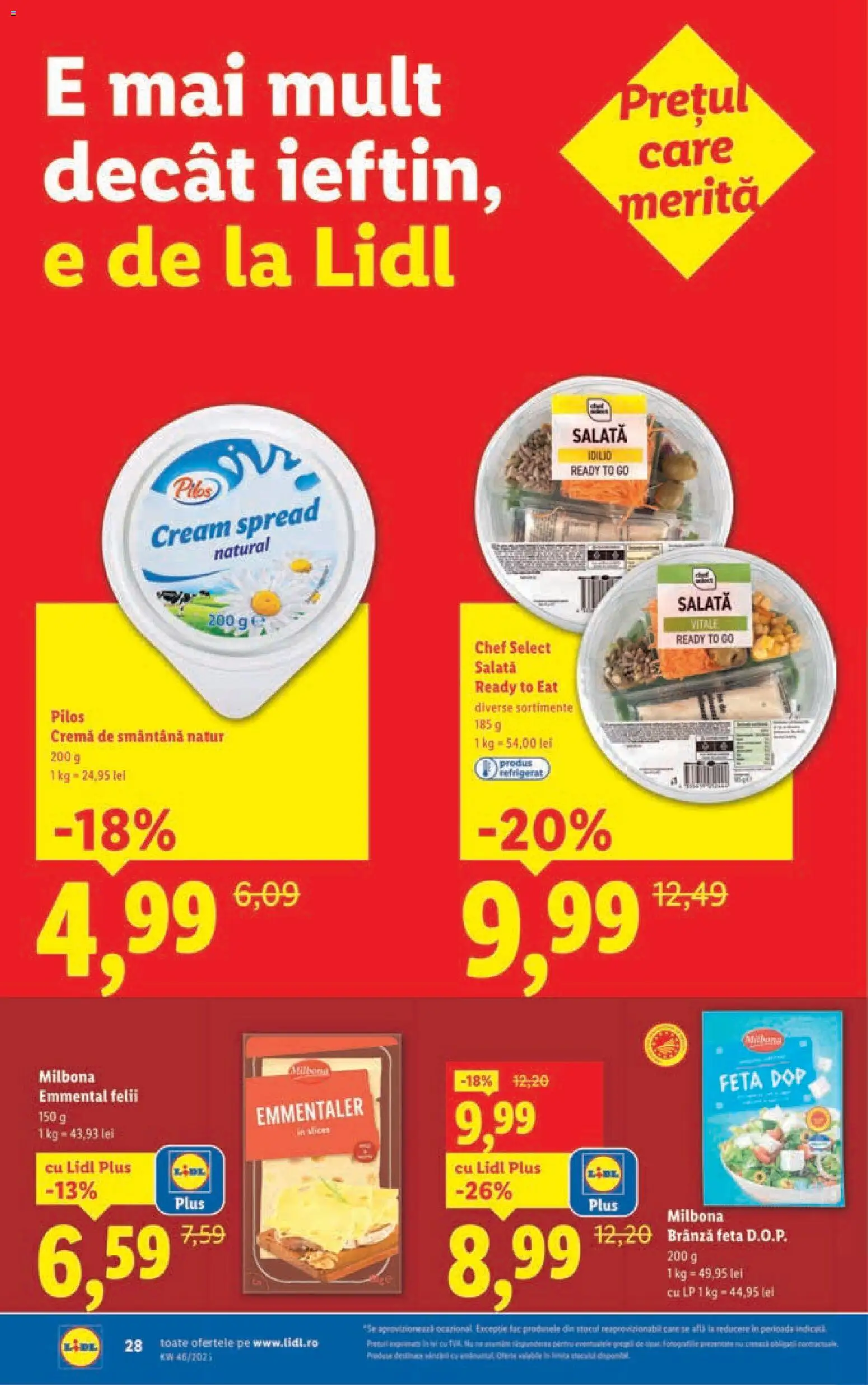 Noul catalog Lidl – valabil de la 10.11.2025 | Pagină: 28 | Produse: Toplar, Brânză, Cremă, Smântână