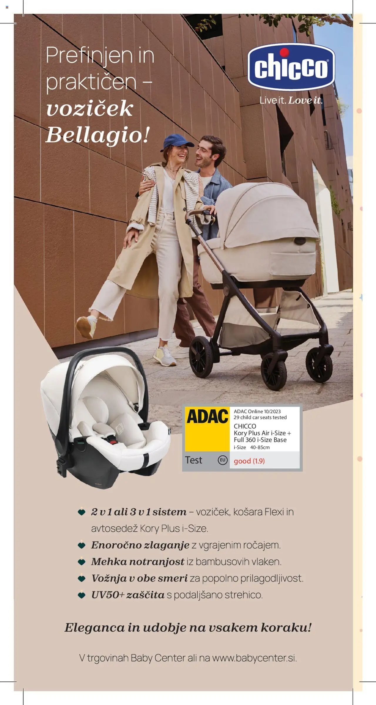 Baby center katalog nosečka │ velja od 01.07.2025 | Stran: 46 | Izdelki: Košara, Voziček