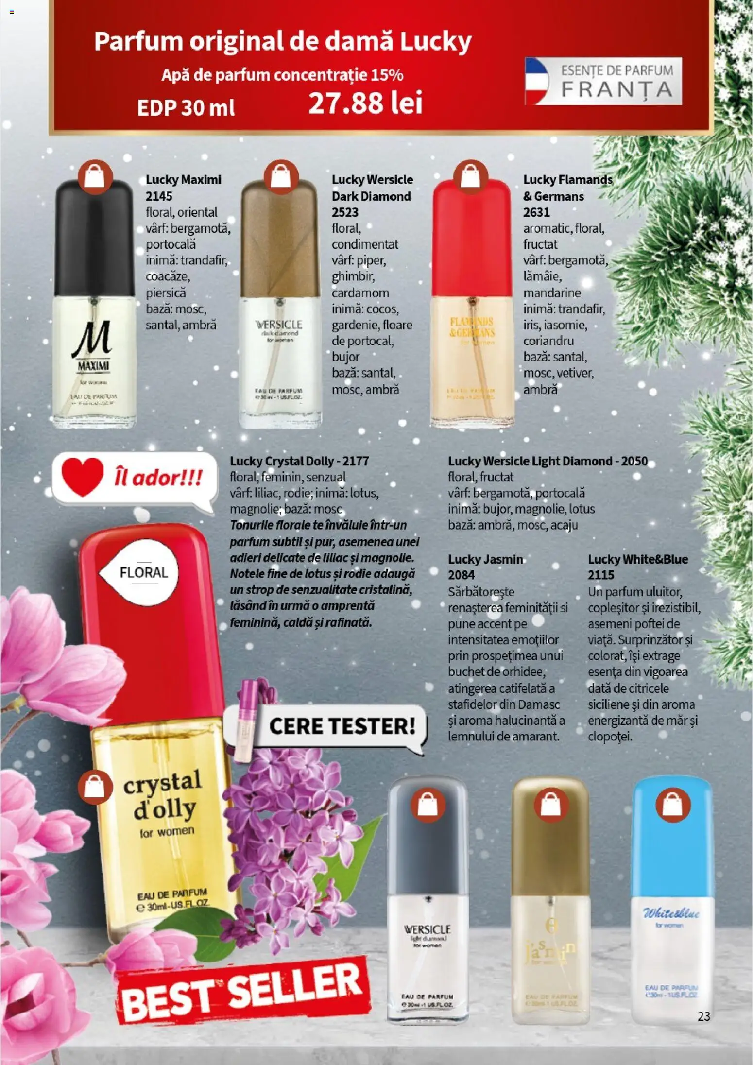 Noul catalog Lady’s – valabil de la 10.11.2025 | Pagină: 25 | Produse: Piersică, Apă de parfum, Parfum, Apă
