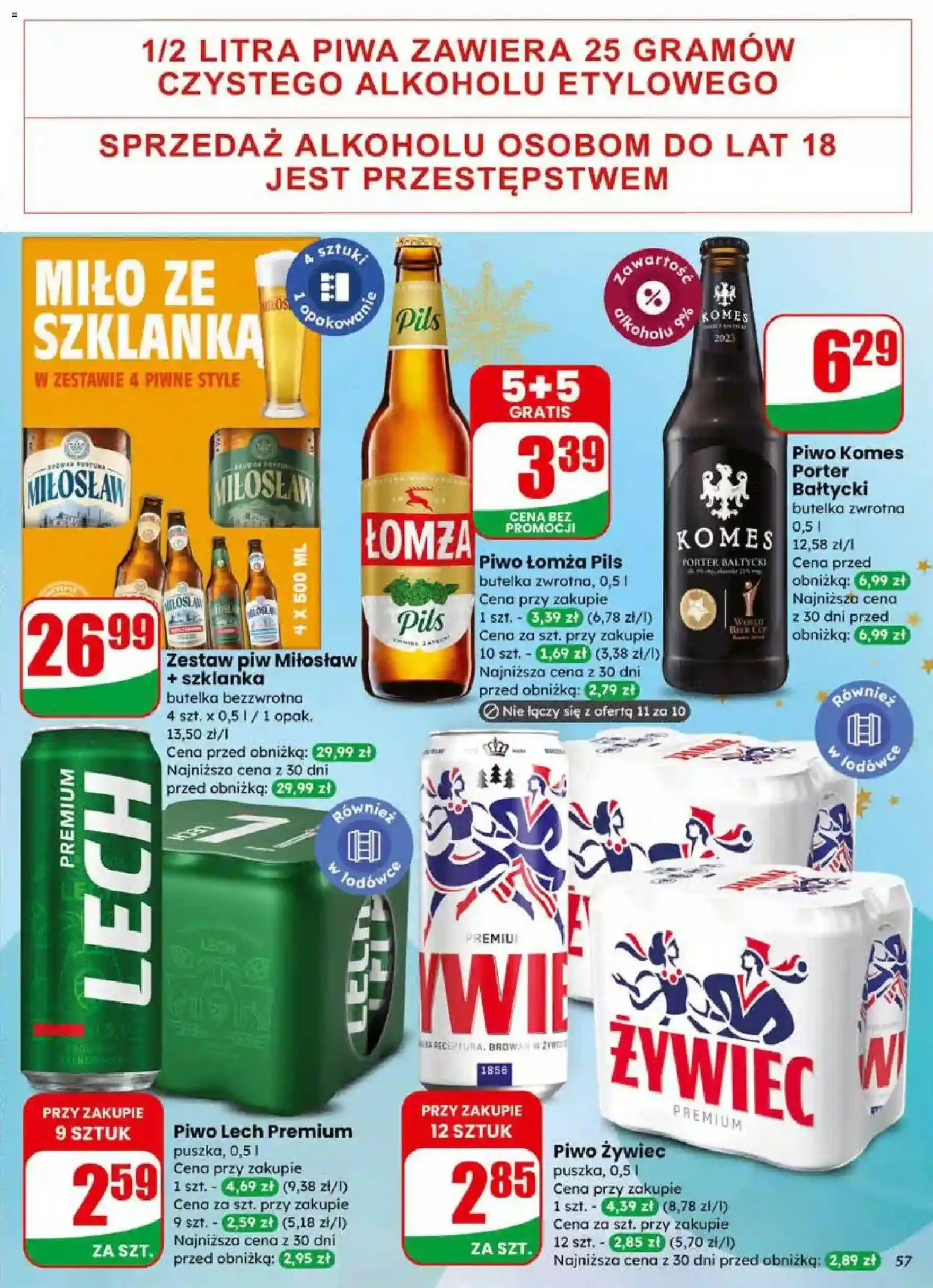 Dino Gazetka od 17.12.2025 | Strona: 57 | Produkty: Szklanka, Piwo