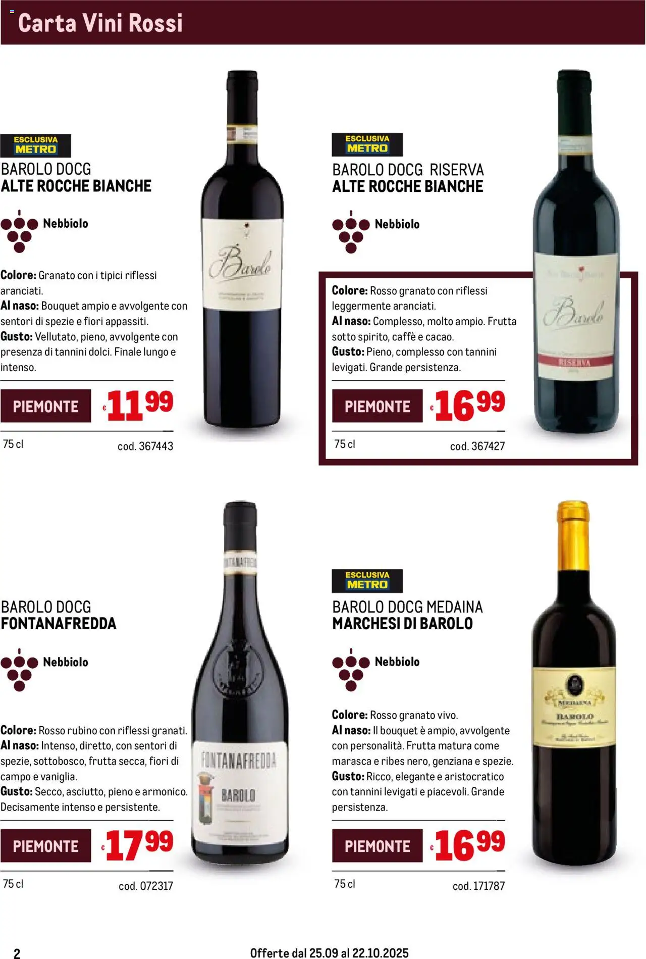 Volantino Metro del 25.09.2025 | Pagina: 2 | Prodotti: Caffè, Spezie, Frutta
