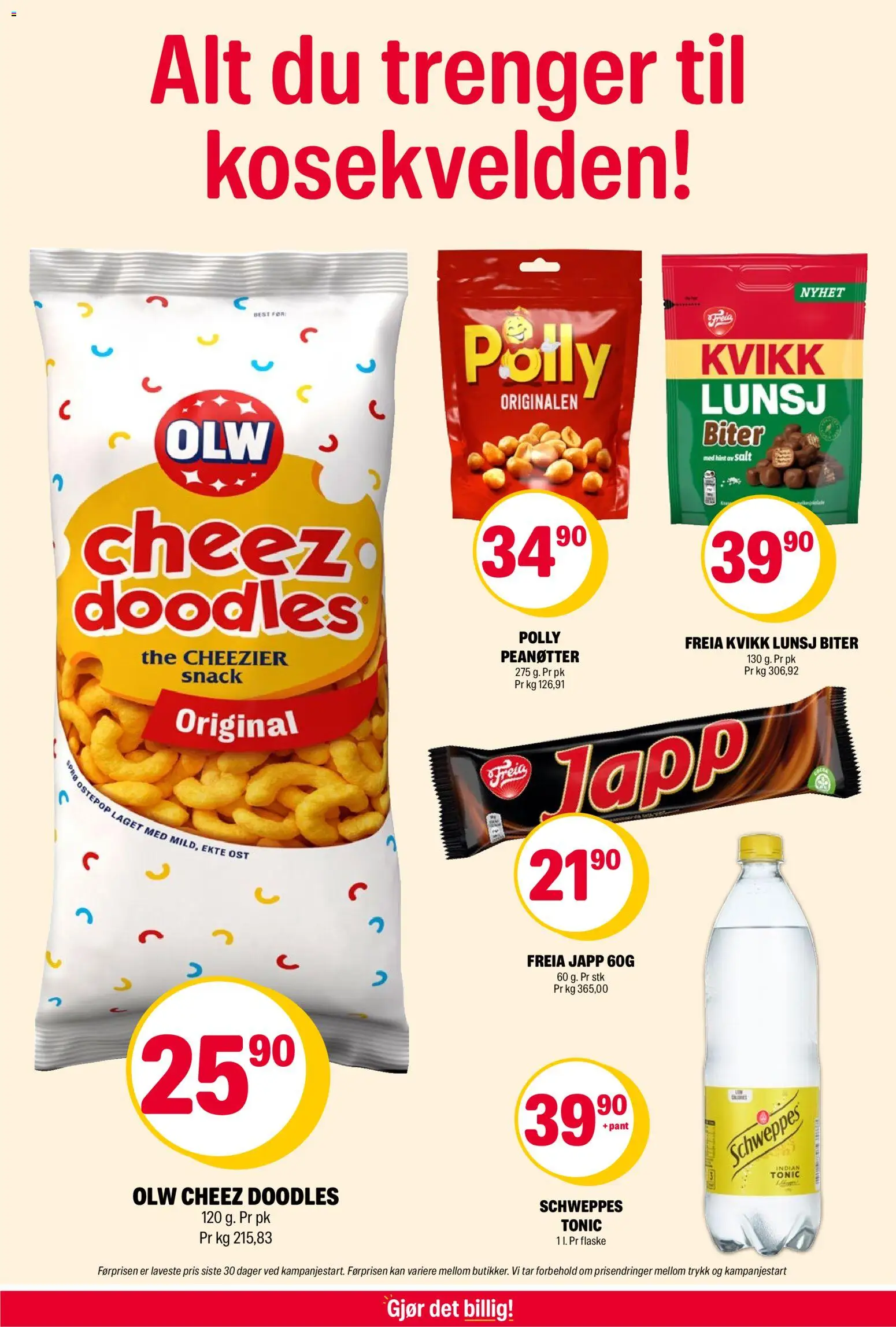 {H1} | Side: 16 | Produkter: Namaz, Суміш дитяча, Peanøtter