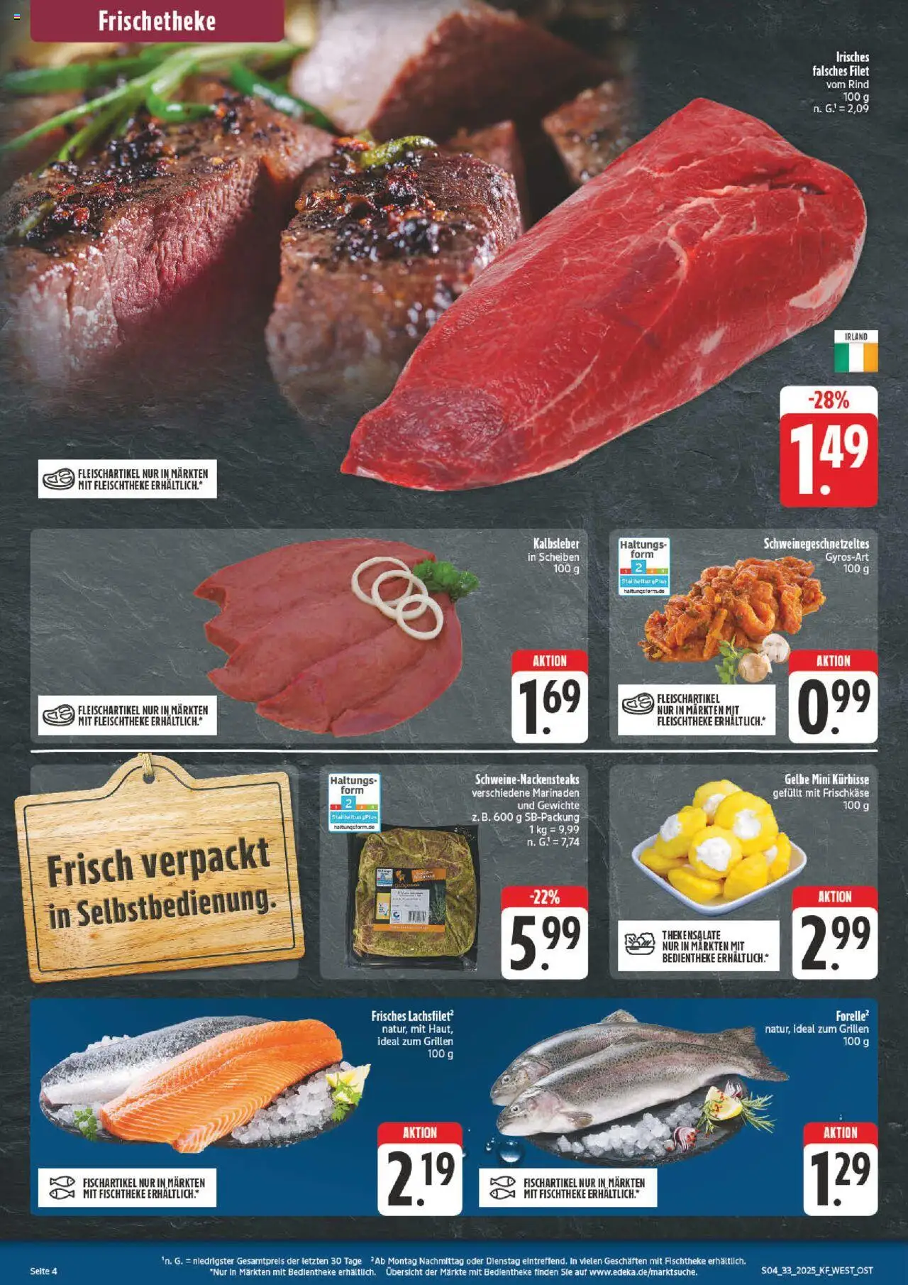 nah & gut Prospekt 	 - gültig ab dem 11.08.2025 | Seite: 4 | Produkte: Kalbsleber, Frischkase