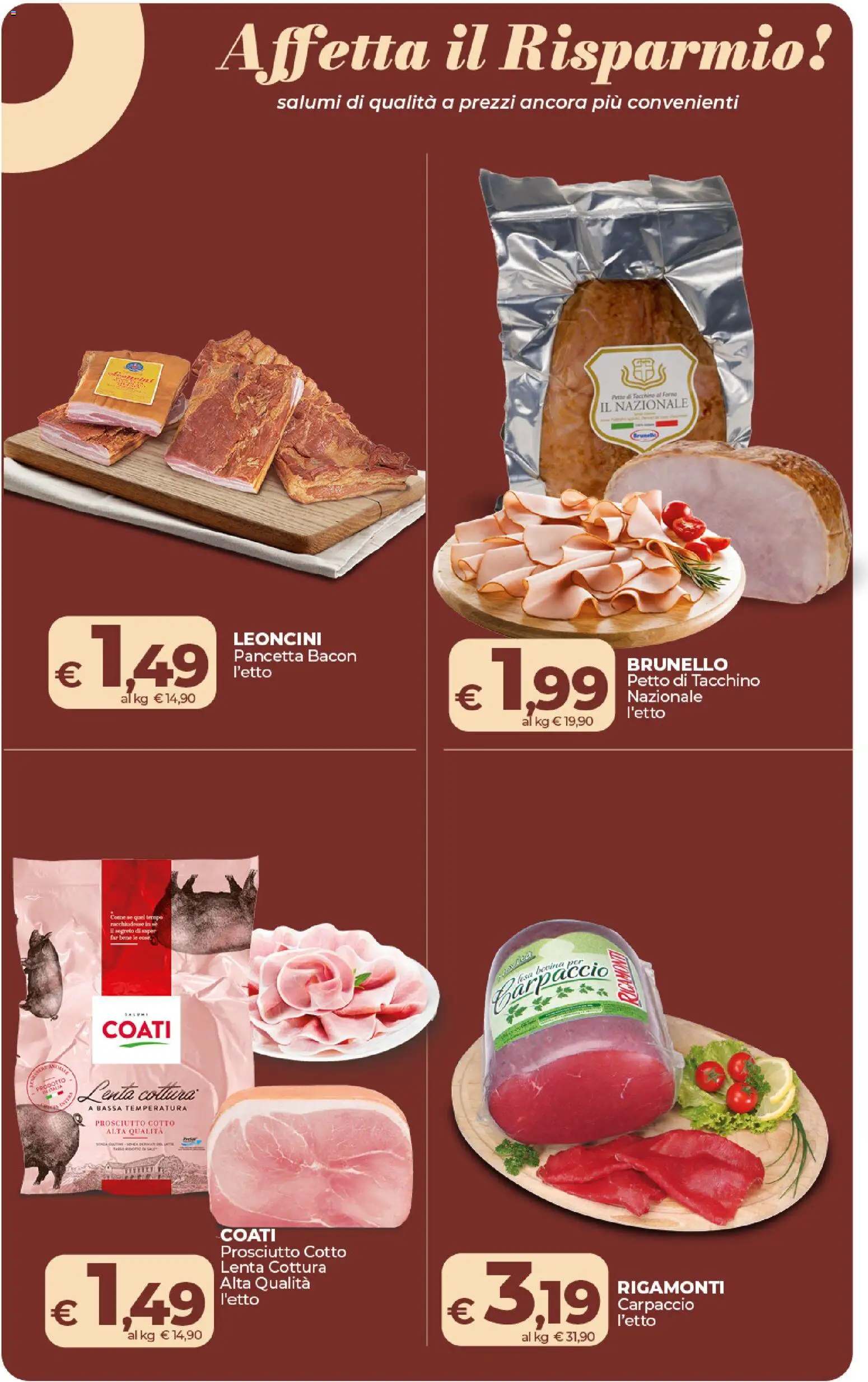 Volantino Ipercoop del 27.01.2026 | Pagina: 20 | Prodotti: Prosciutto Cotto, Pancetta, Tacchino, Prosciutto