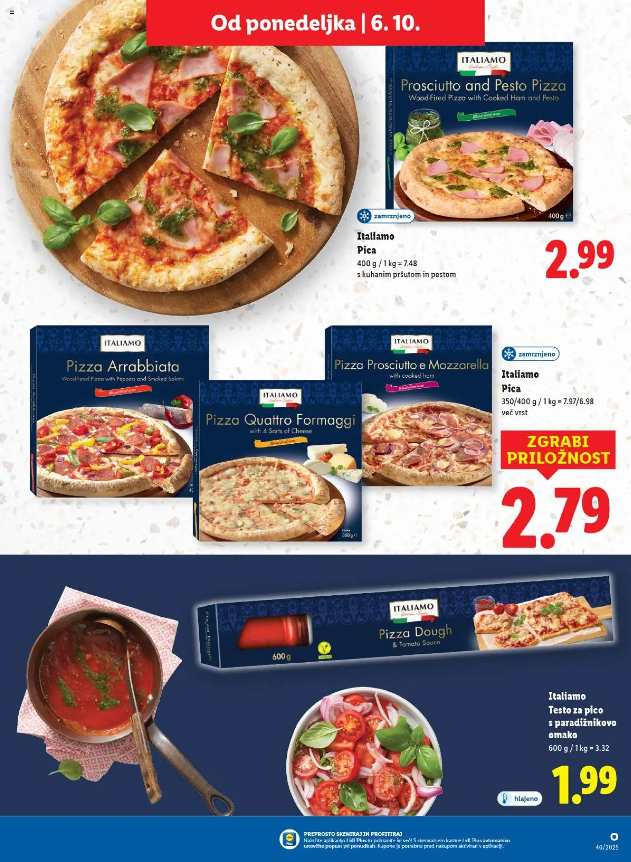 Novi Lidl katalog ponudbe – veljaven od 02.10.2025 | Stran: 57 | Izdelki: Pesto, Pica