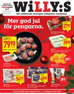 Willys - erbjudanden - Förhandsvisning av reklamblad från butik Willys aktuell från 15.12.2025