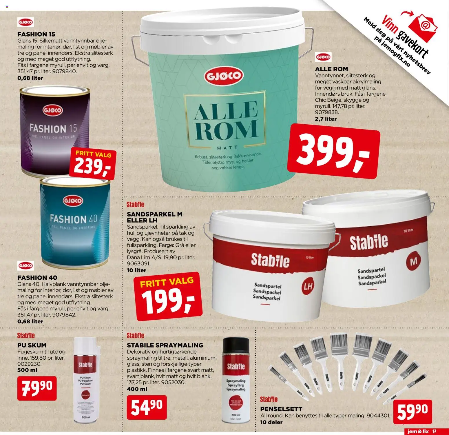 {H1} | Side: 17 | Produkter: Olje, Persienn, Суміш дитяча, Interiør