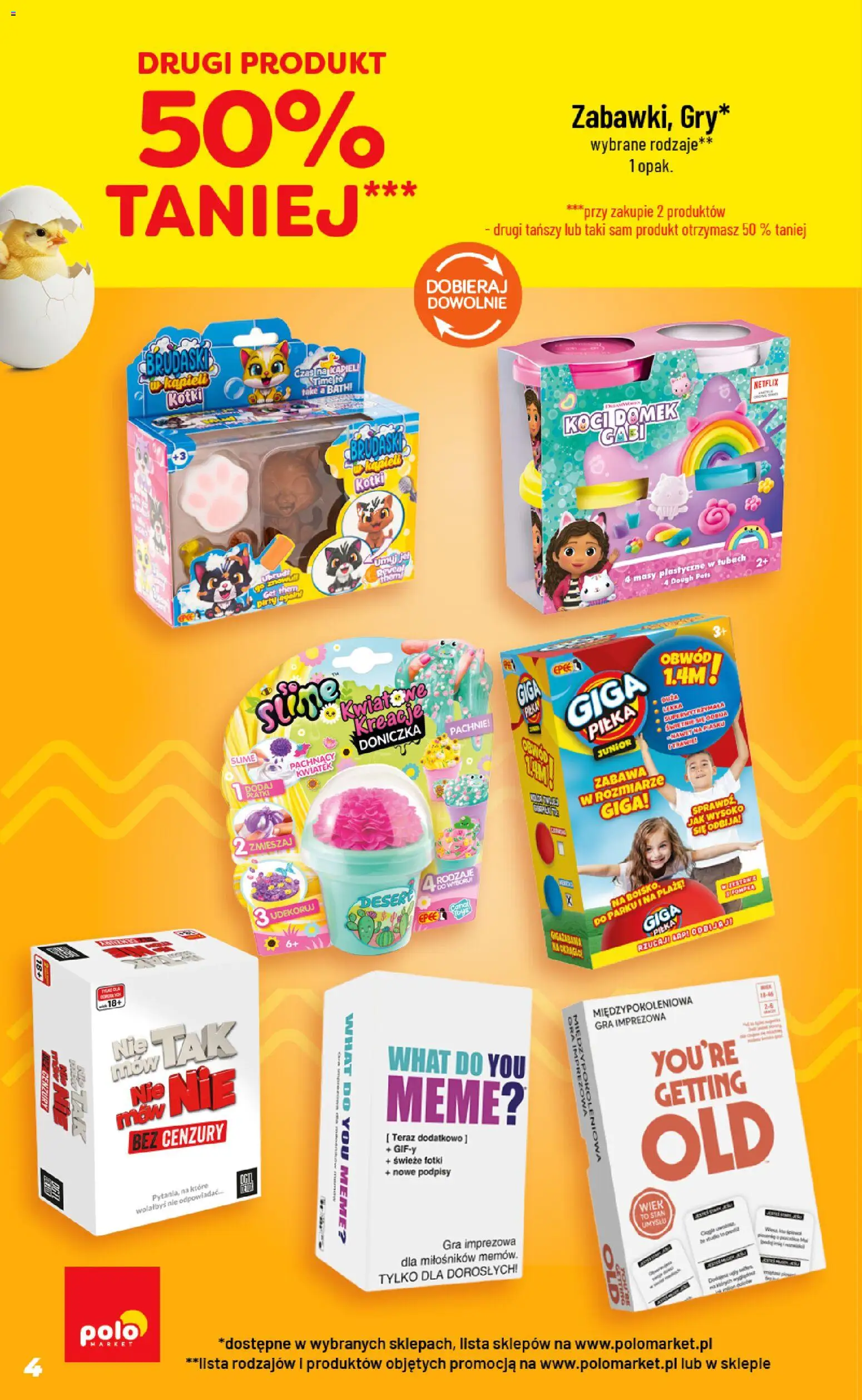 POLOmarket gazetka - Inspirujący Tydzień od 25.03.2026 | Strona: 4 | Produkty: Gra, Kąpiel, Doniczka